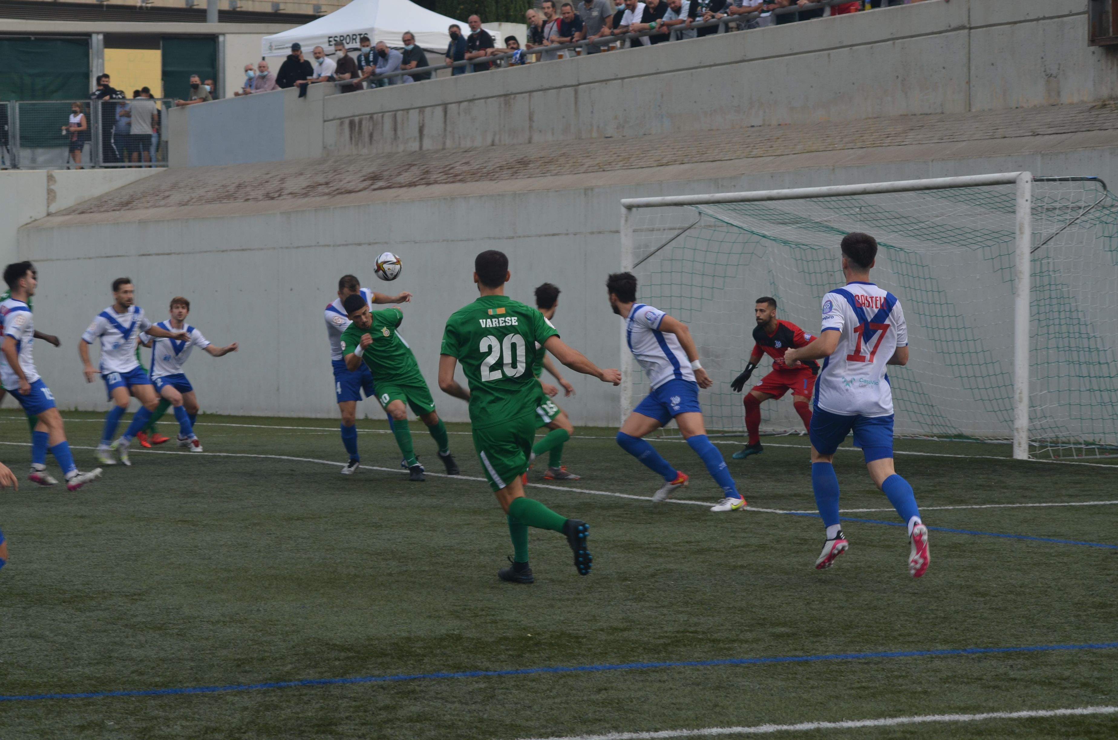 El Cerdanyola FC a Fontetes contra el CE Europa diumenge 3 d'octubre. FOTO: Cerdanyola FC