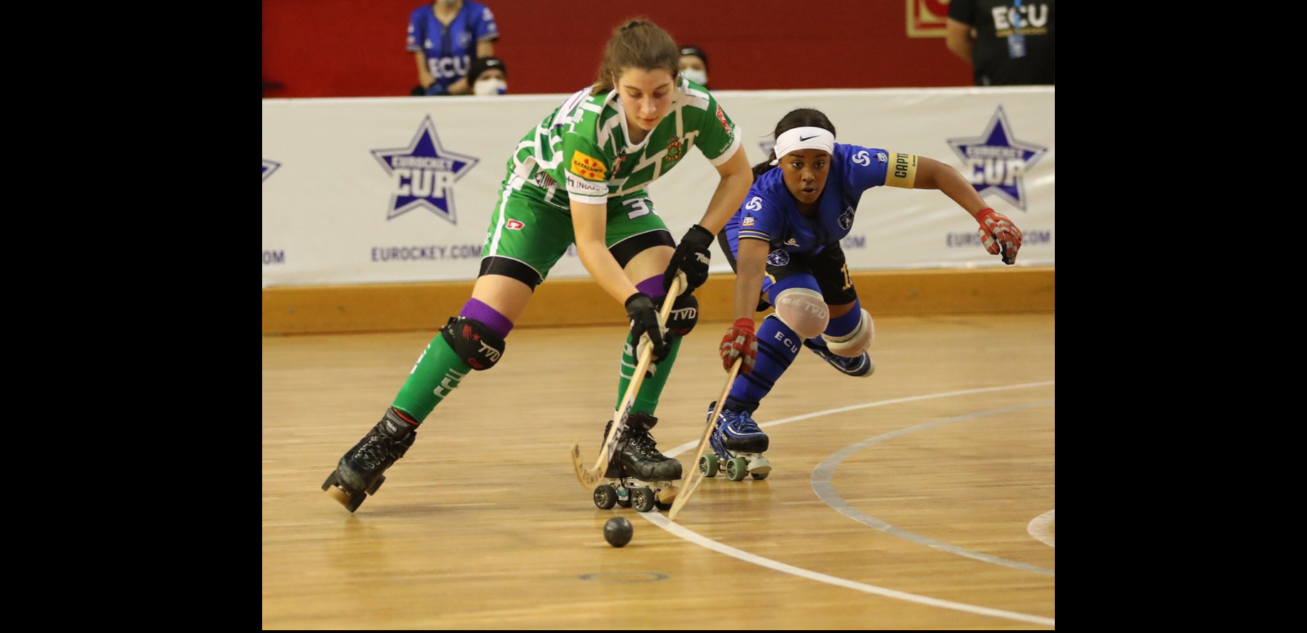 El Fem Cerdanyola jugant e torneig de l'Eurockey Cup. FOTO: Gordon Morrison (Eurockey)