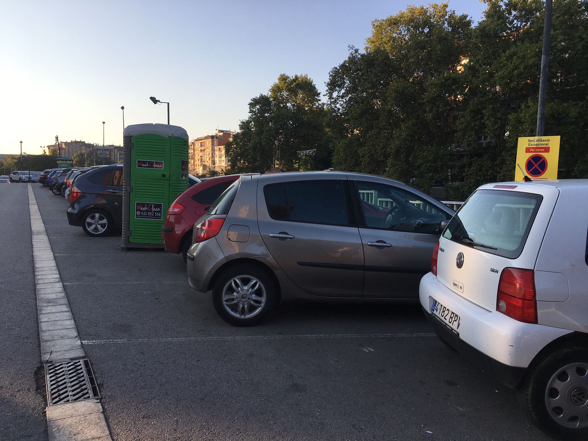 Zona d'aparcament afectada. FOTO: Nora Muñoz