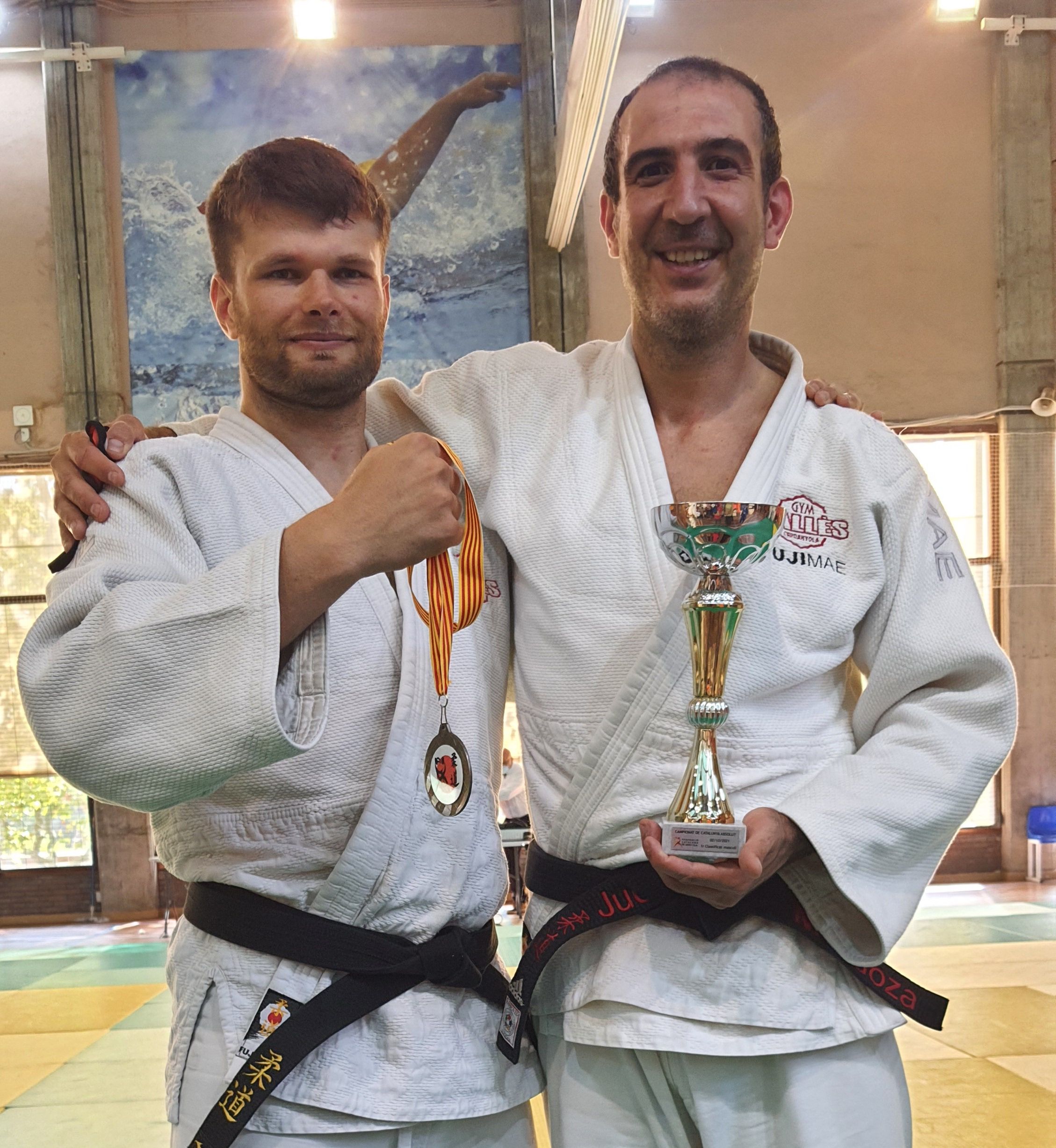 Max Kutsan i Ruben Mendoza al Campionat de Catalunya de judo. FOTO: Cedida