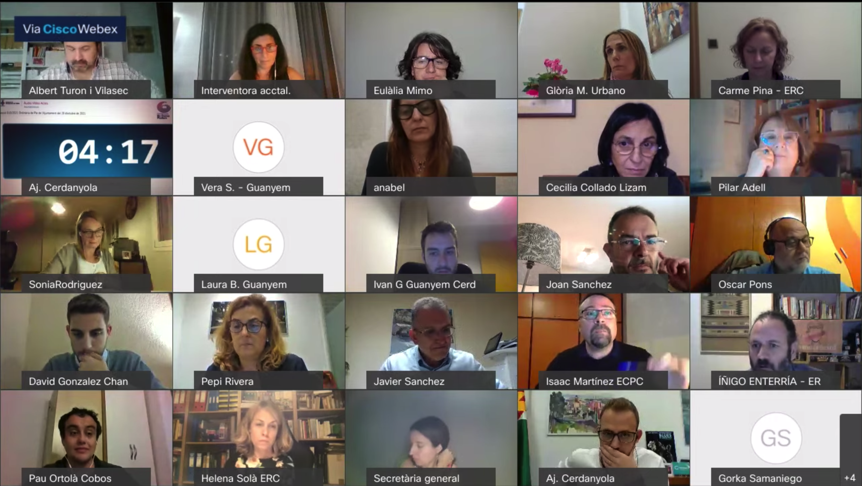 Sessió plenaria del mes d'octubre. 