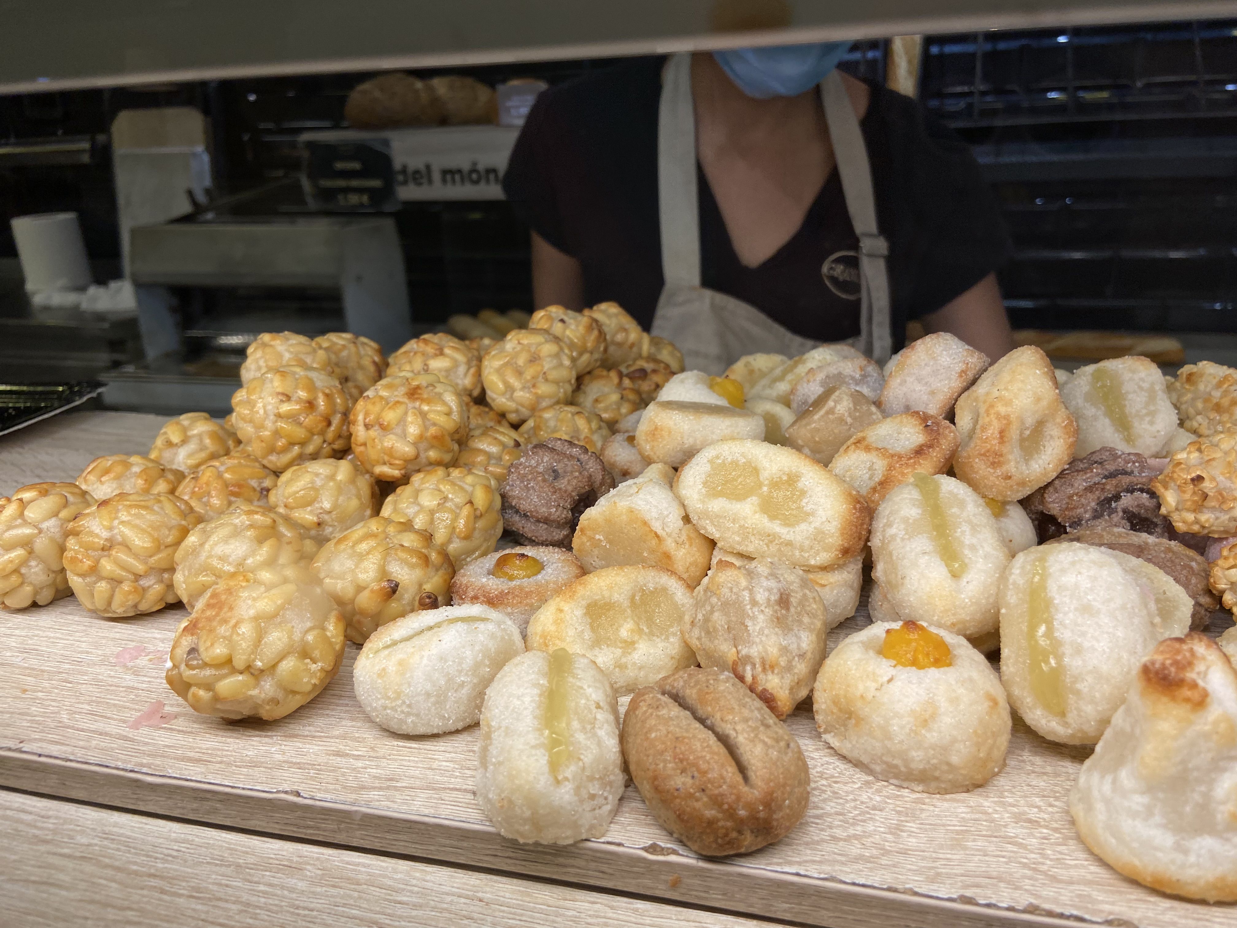 Panellets a la pastisseria Granier. FOTO: Nora Muñoz Otero