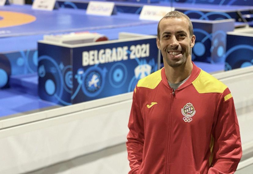 Sergio Calderón al Mundial de Lluita de Belgrad 2021. FOTO: Instagram Sergio Calderón al Mundial de Lluita de Belgrad 2021. FOTO: Instagram