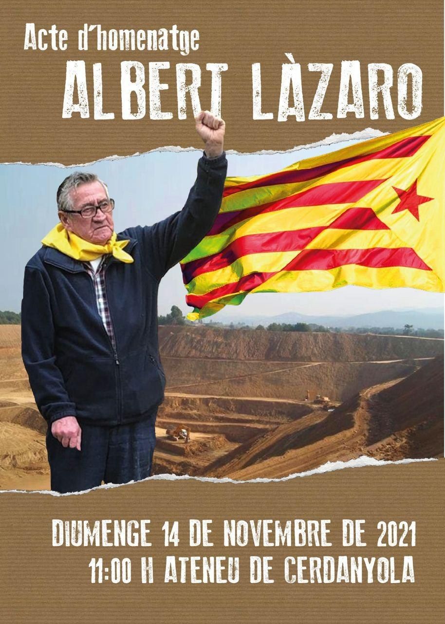 Cartell de l'acte en homenatge a Lázaro Cartell de l'acte en homenatge a Lázaro