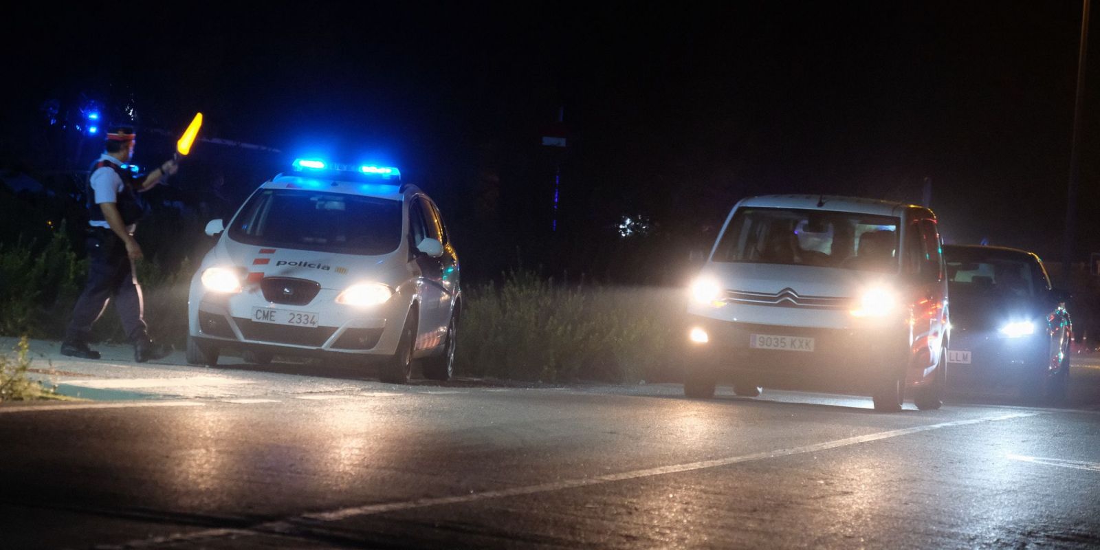 Un control dels Mossos Un control dels Mossos