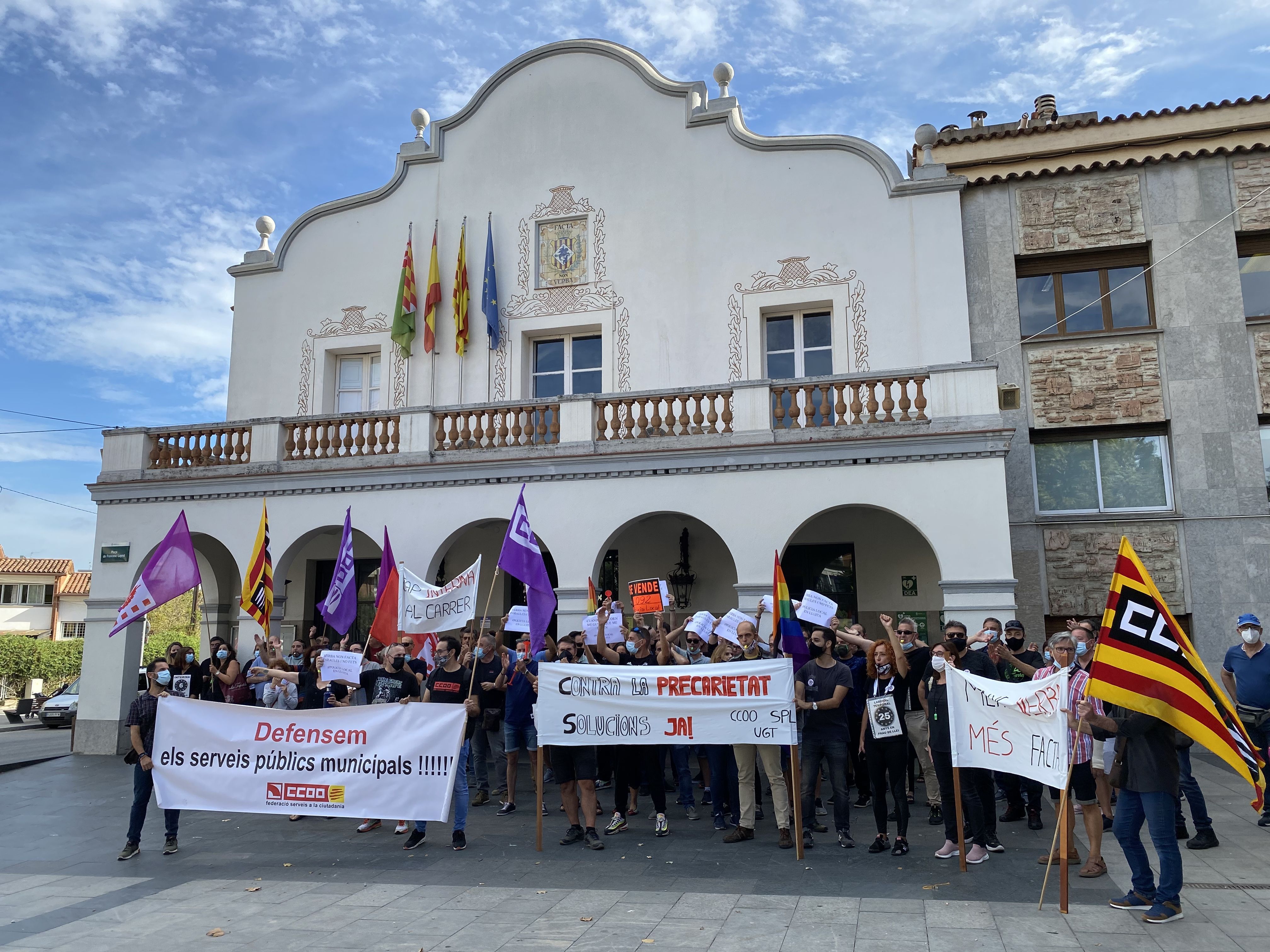 Els treballadors de l'Ajuntament denuncien precarietat laboral. FOTO: Mónica García Moreno