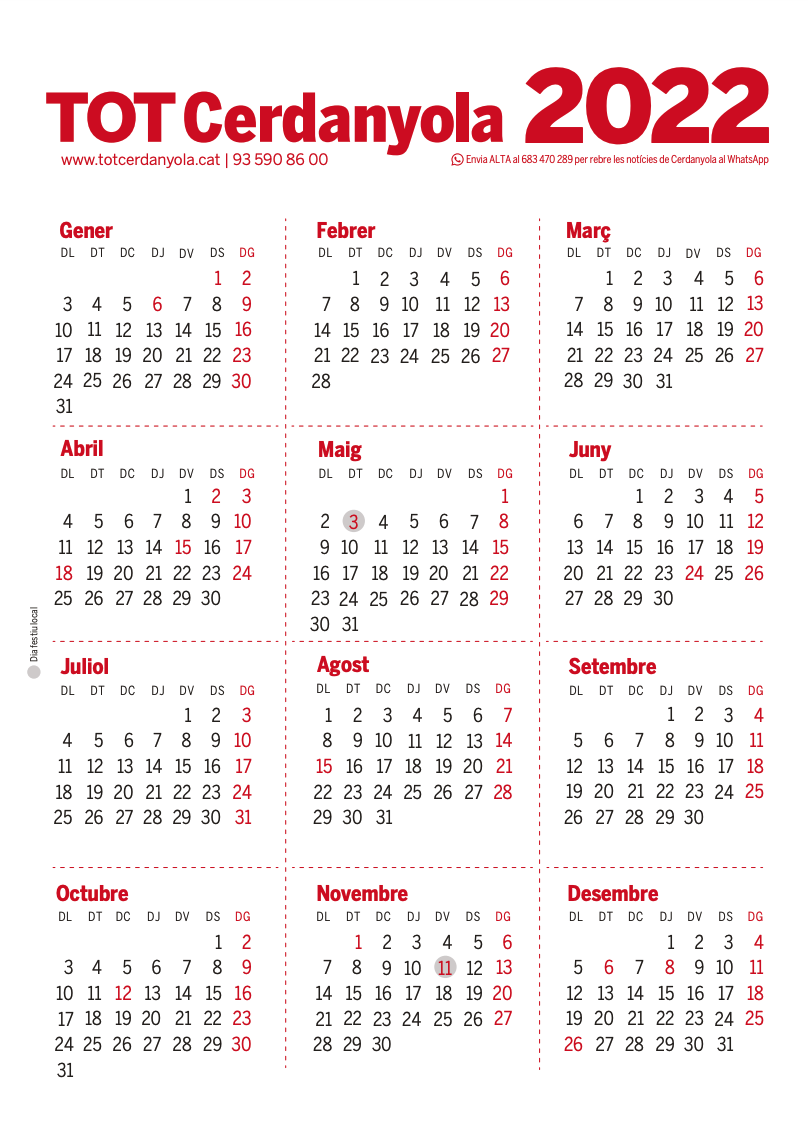 calendari 2022