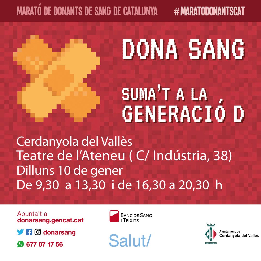 Cartell Marató Donació de Sang Cartell Marató Donació de Sang