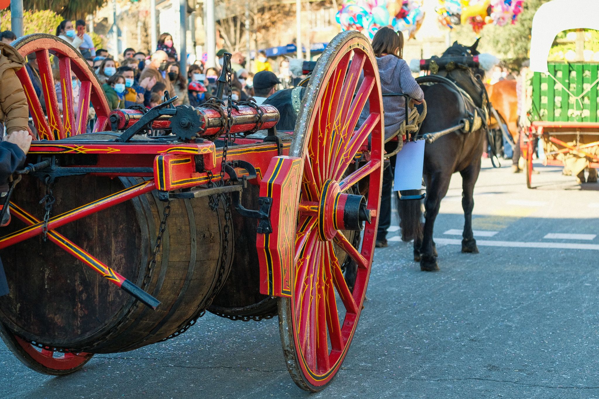 Els carros i arriers de la passada dels Tres Tombs de 2022. FOTO: Ale Gómez