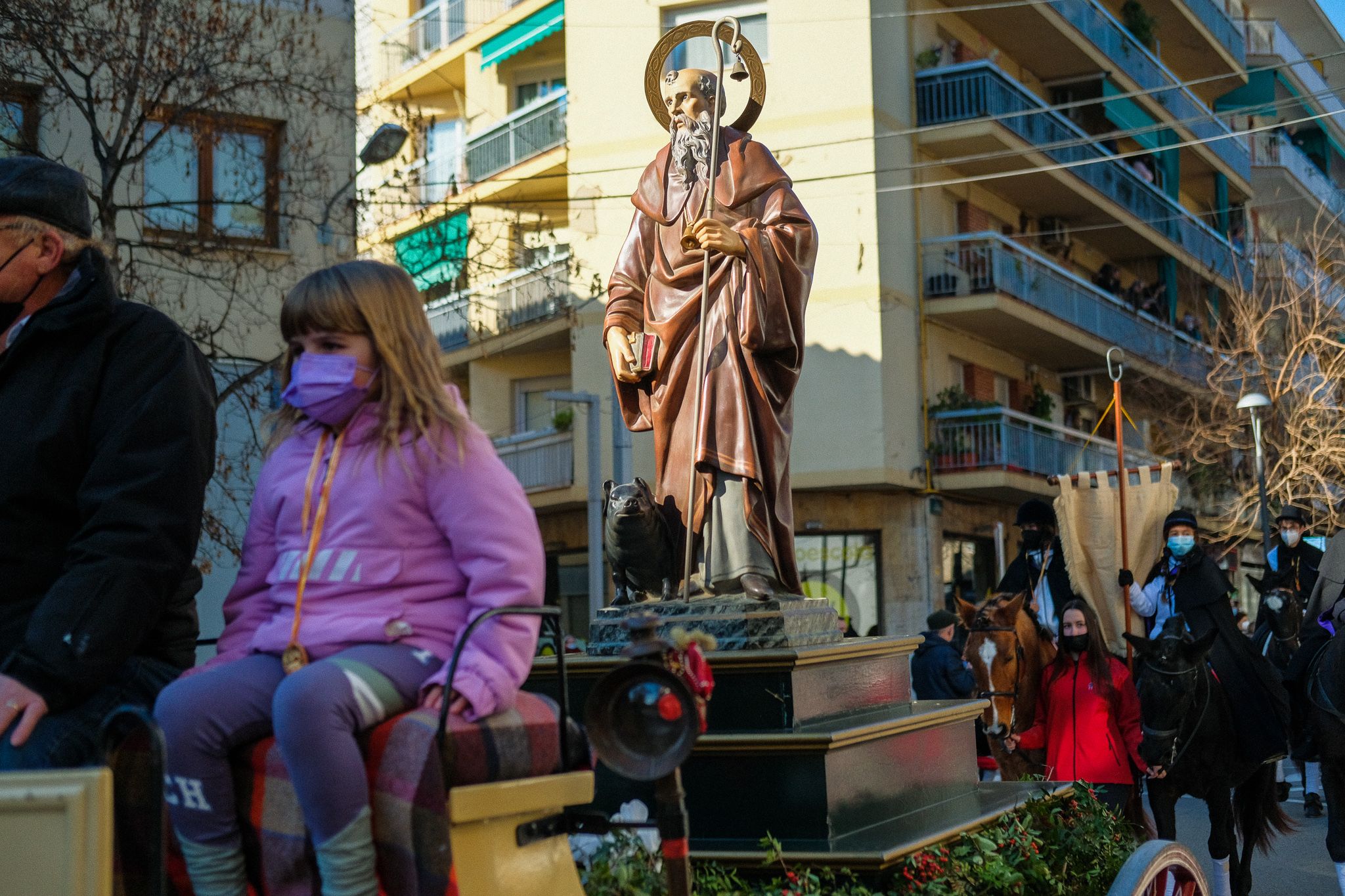 Sant Antoni Abat en la passada dels Tres Tombs de 2022. FOTO: Ale Gómez