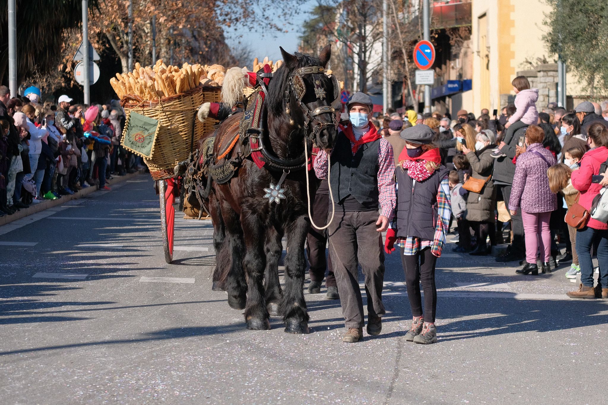 Els carros i arriers de la passada dels Tres Tombs de 2022. FOTO: Ale Gómez