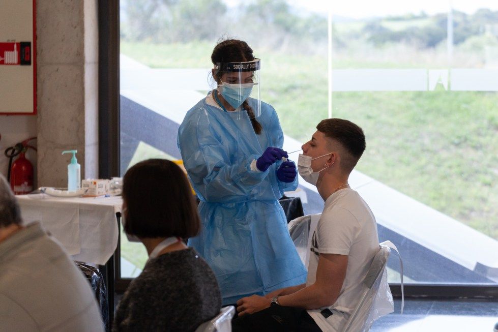 Imatge del cribratge al campus de Bellaterra de la UAB. FOTO: Pau Quintana (Bellaterra Diari)