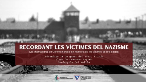 Cartell de l'acte en homenatge al Dia Mundial de l'Holocaust. FOTO: Cedida Cartell de l'acte en homenatge al Dia Mundial de l'Holocaust. FOTO: Cedida
