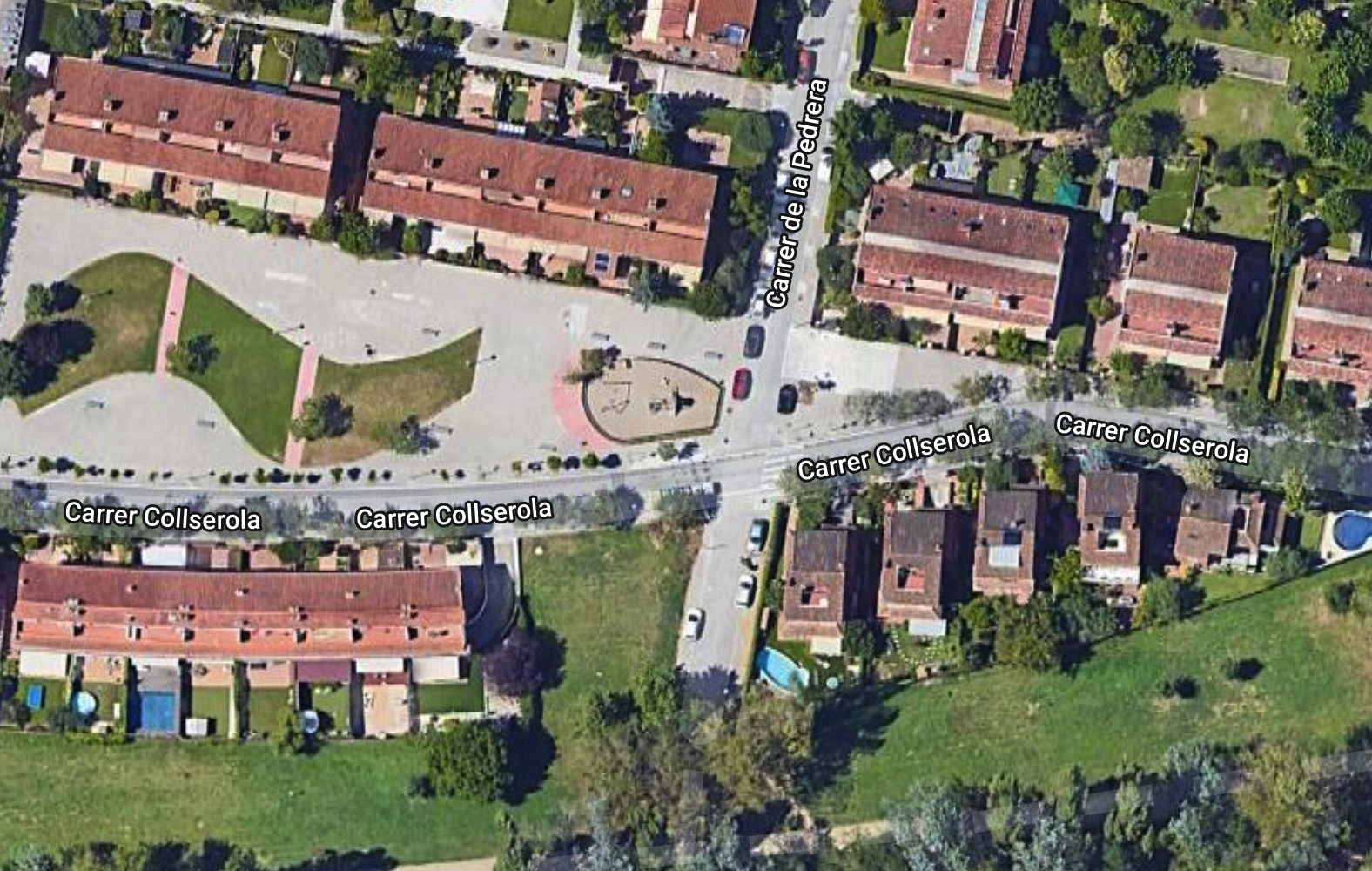 En centre cívic s'ubicarà a la cantonada entre els carrers Collserola i Pedrosa. FOTO: Google Maps