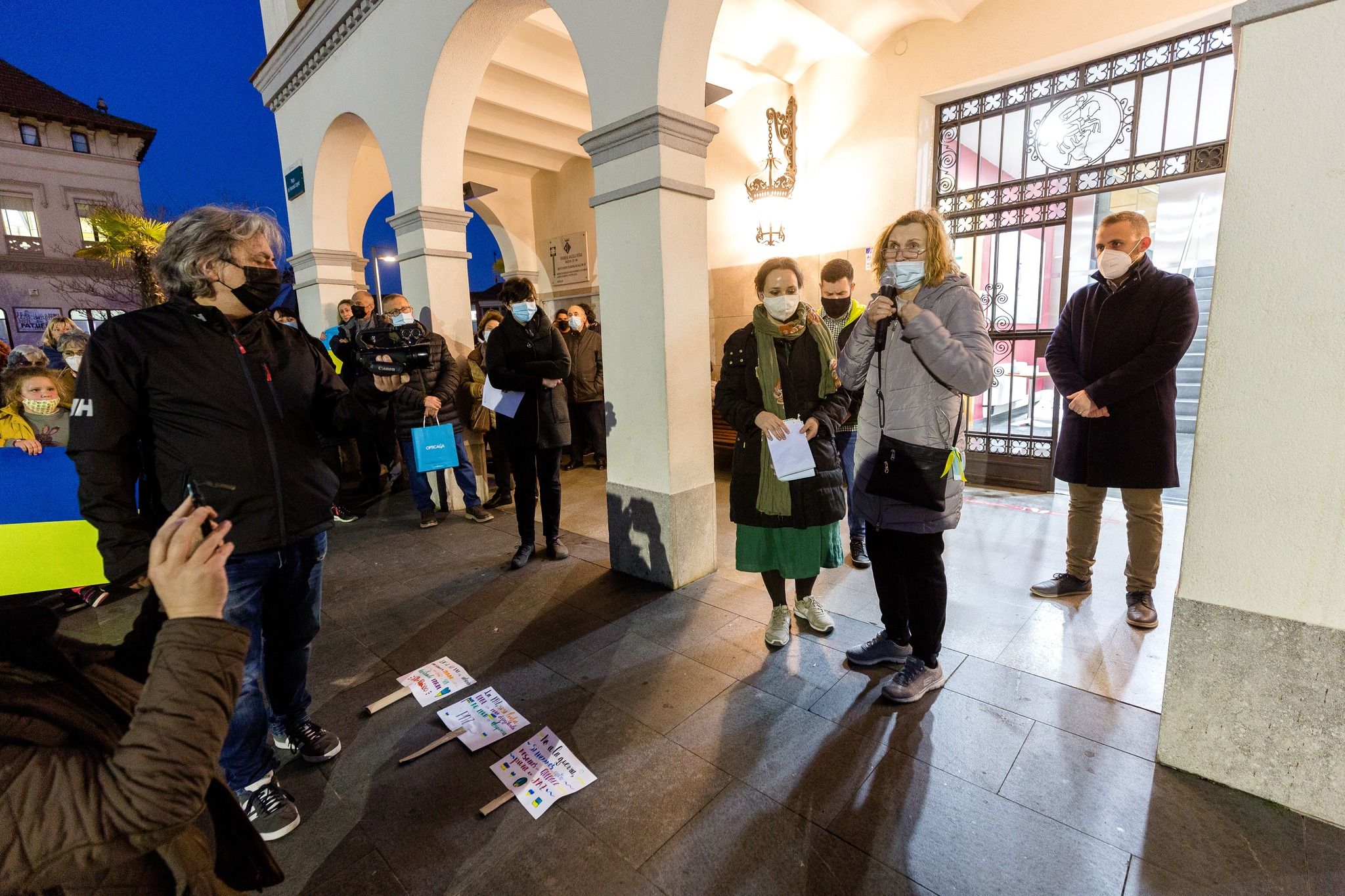 Veïns i veïnes de Cerdanyola amb origen ucraïnès han explicat les seves experiències. FOTO: Núria Puentes (Ajuntament de Cerdanyola)