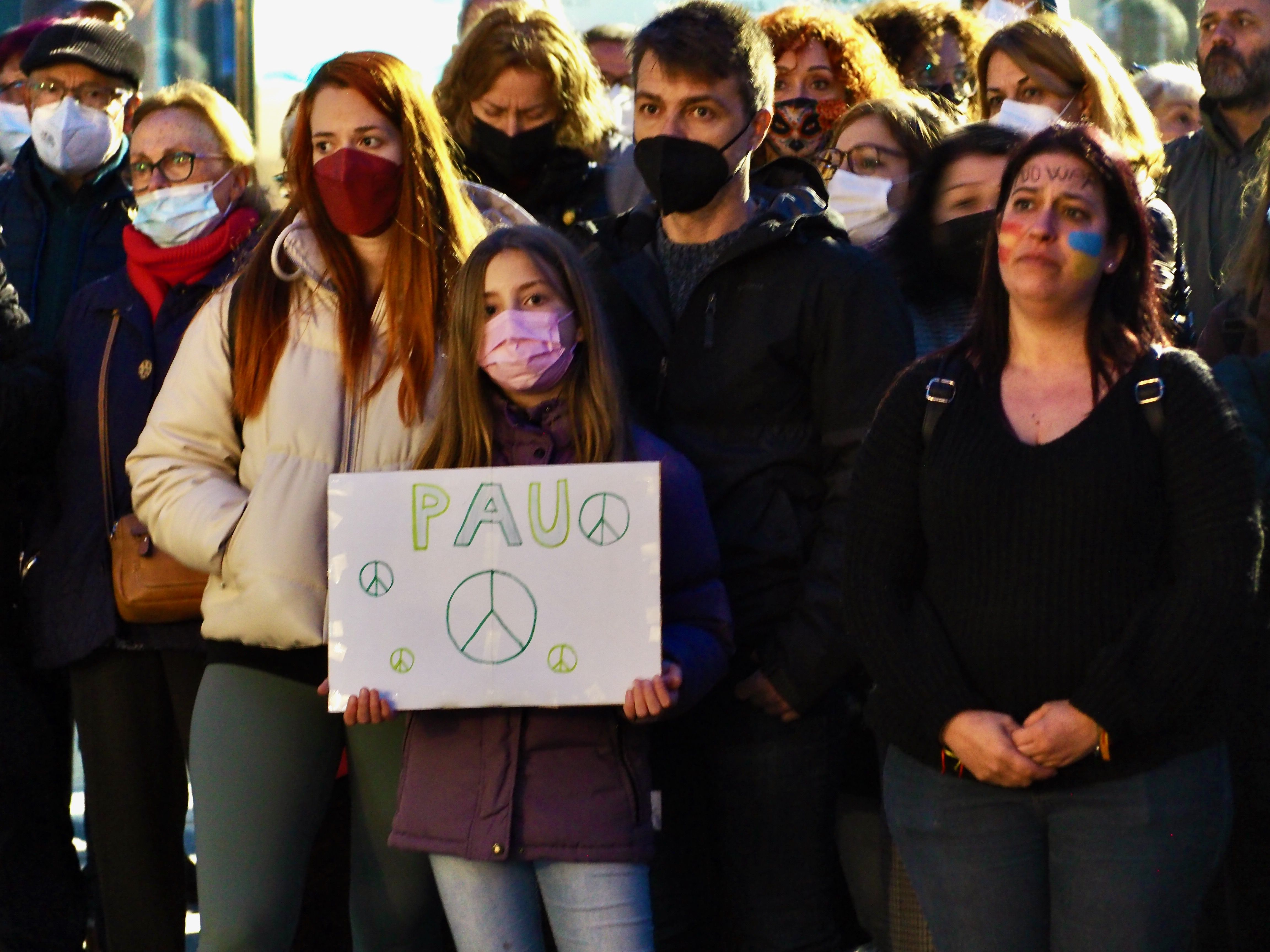 Concentració en rebuig de la invasió de Rússia a Ucraïna. FOTO: Mónica García Moreno