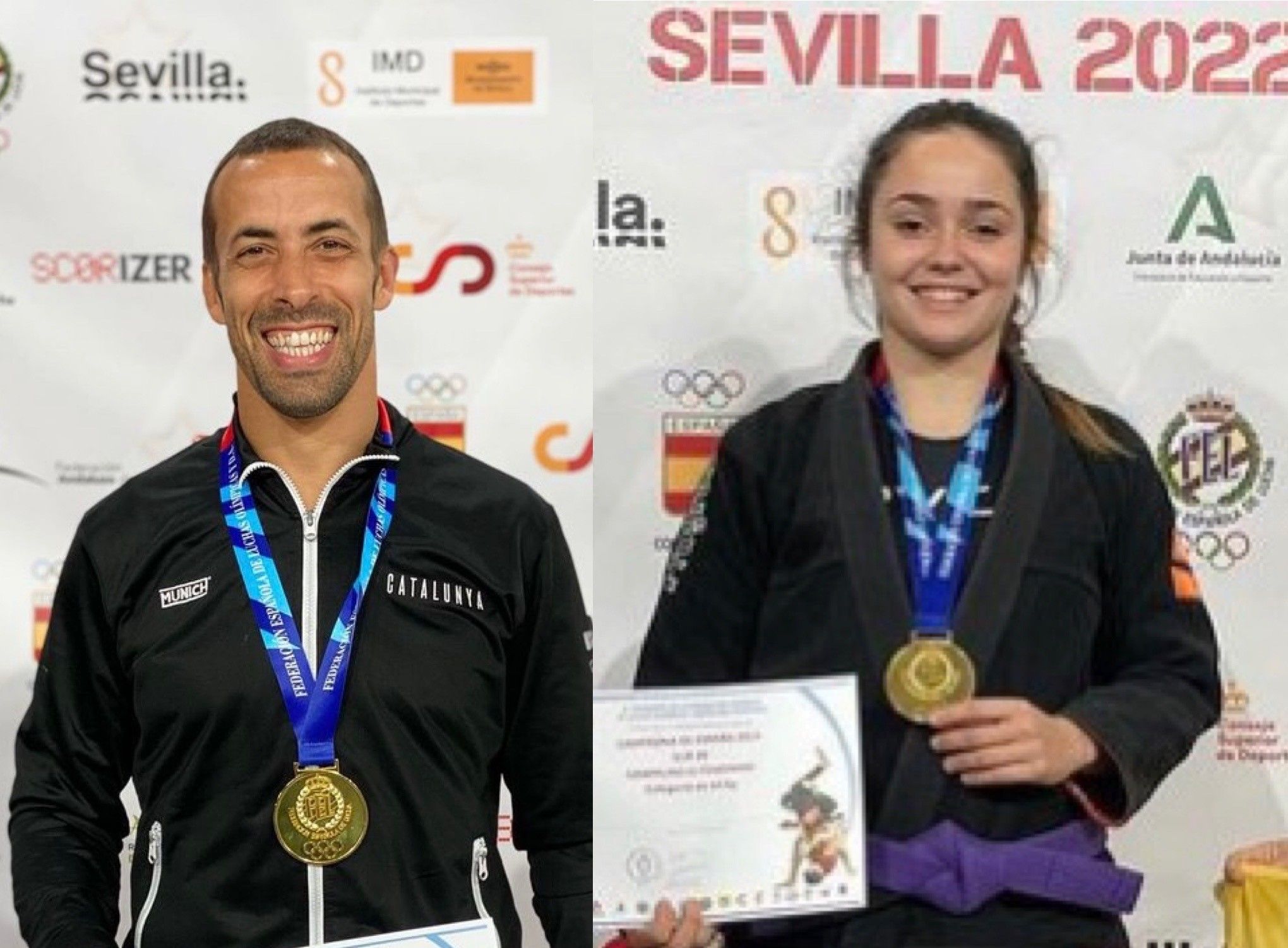 3 cerdanyolencs del Cerdanyola Fight Club són campions d'Espanya de lluita. FOTO: Xarxes socials