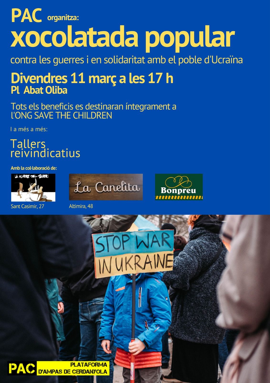 cartell PAC xocolatada cartell PAC xocolatada