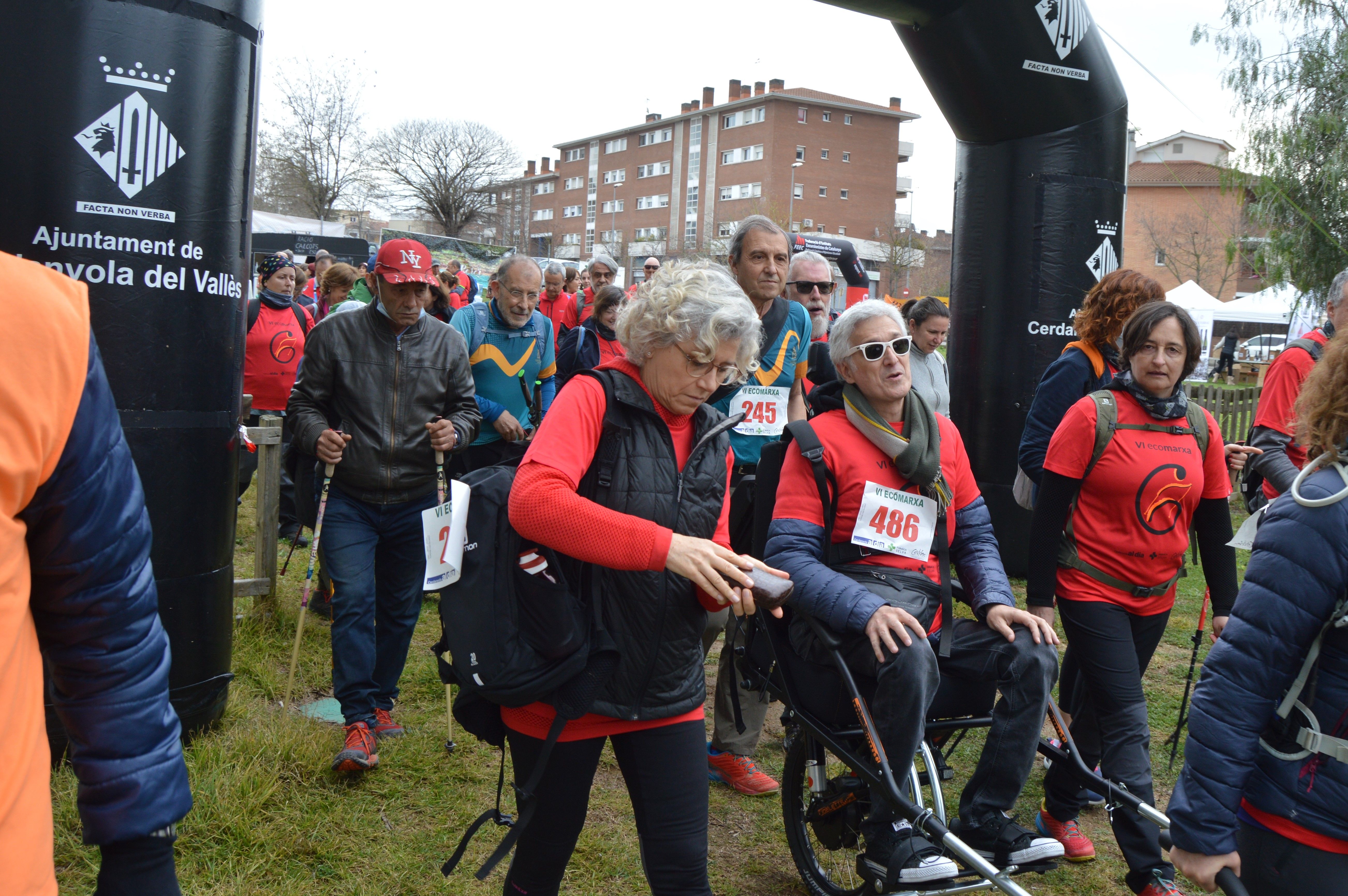 La 6a edició de l'Ecomarxa en el punt de sortida al PEM Guiera. FOTO: Nora Muñoz Otero