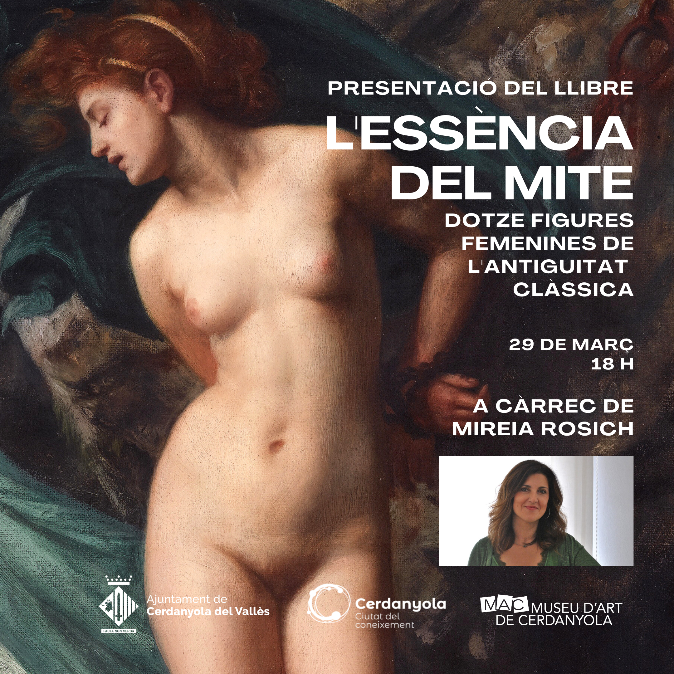 Cartell de presentació del llibre Essència del Mite. FOTO: Cedida Cartell de presentació del llibre Essència del Mite. FOTO: Cedida