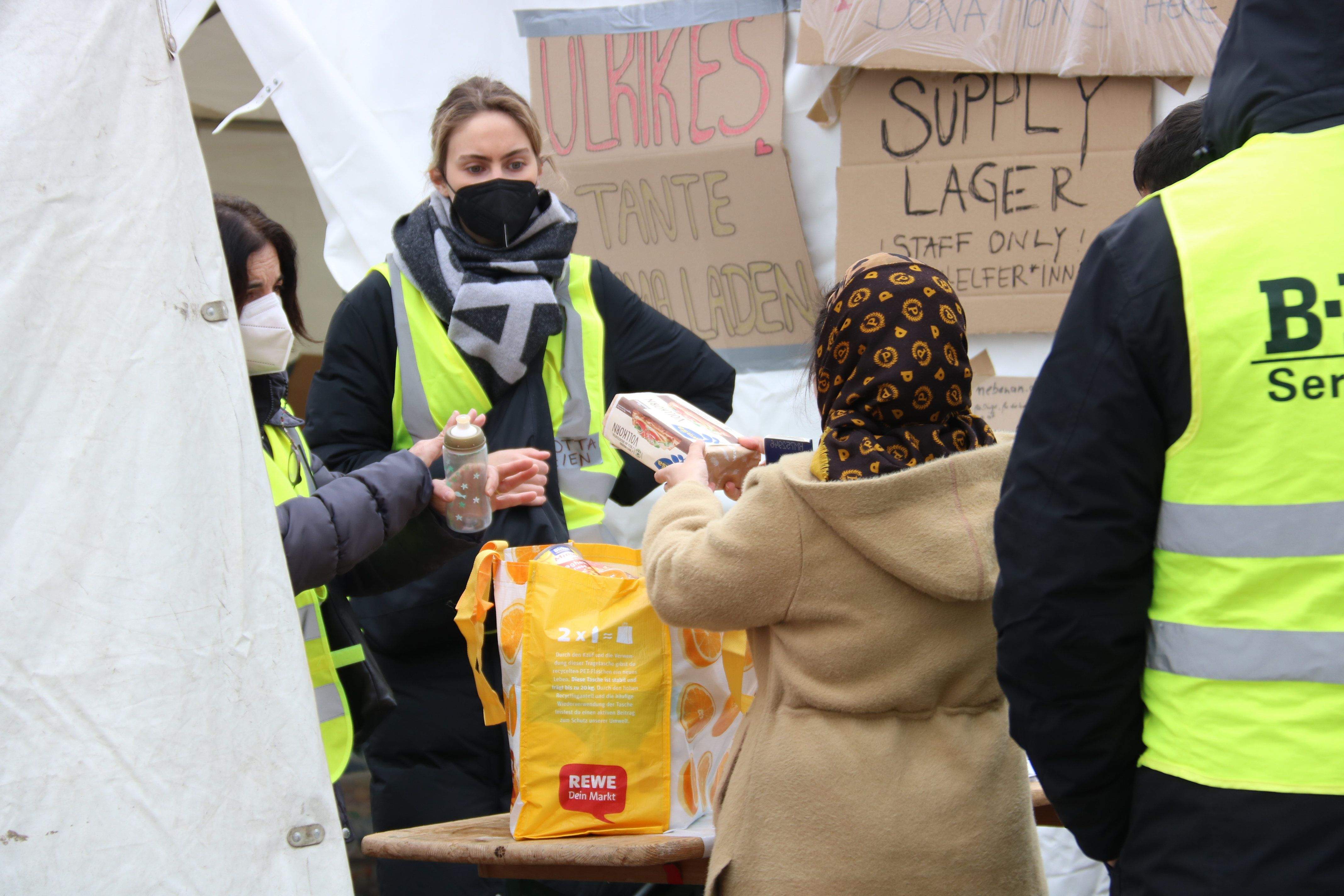 Punt d'acollida de refugiats ucraïnessos a Berlín. FOTO: ACN