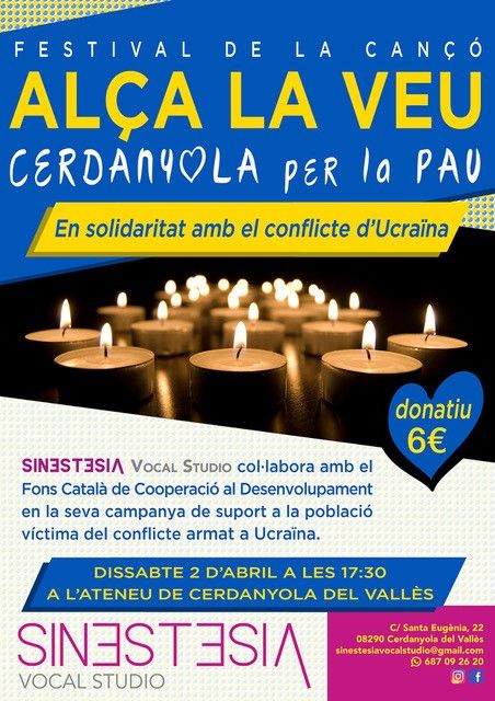 Cartell del concert solidari amb Ucraïna.