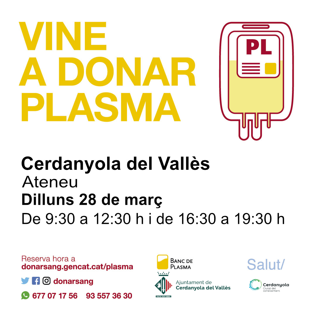 Cartell donació de plasma Cartell donació de plasma