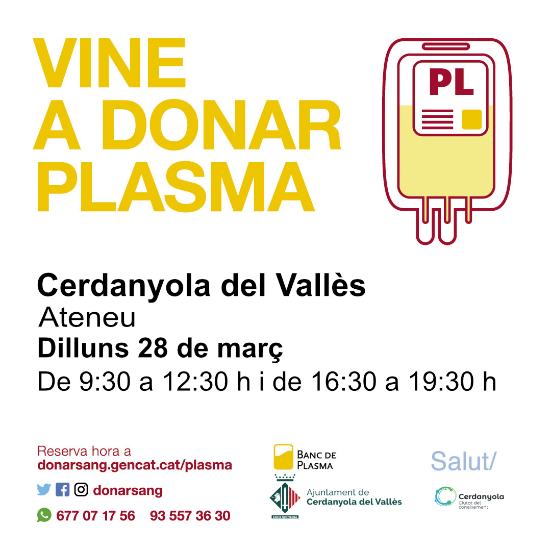 Cartell donació de plasma