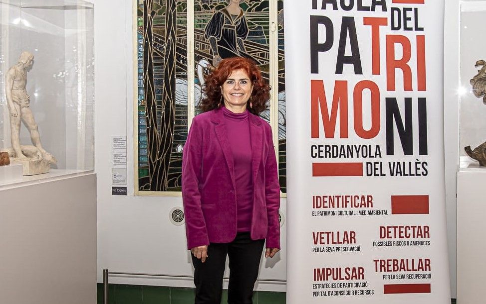 Encarna Linares en la presentació de la Taula del Patrimoni com a entitat. FOTO: Cedida