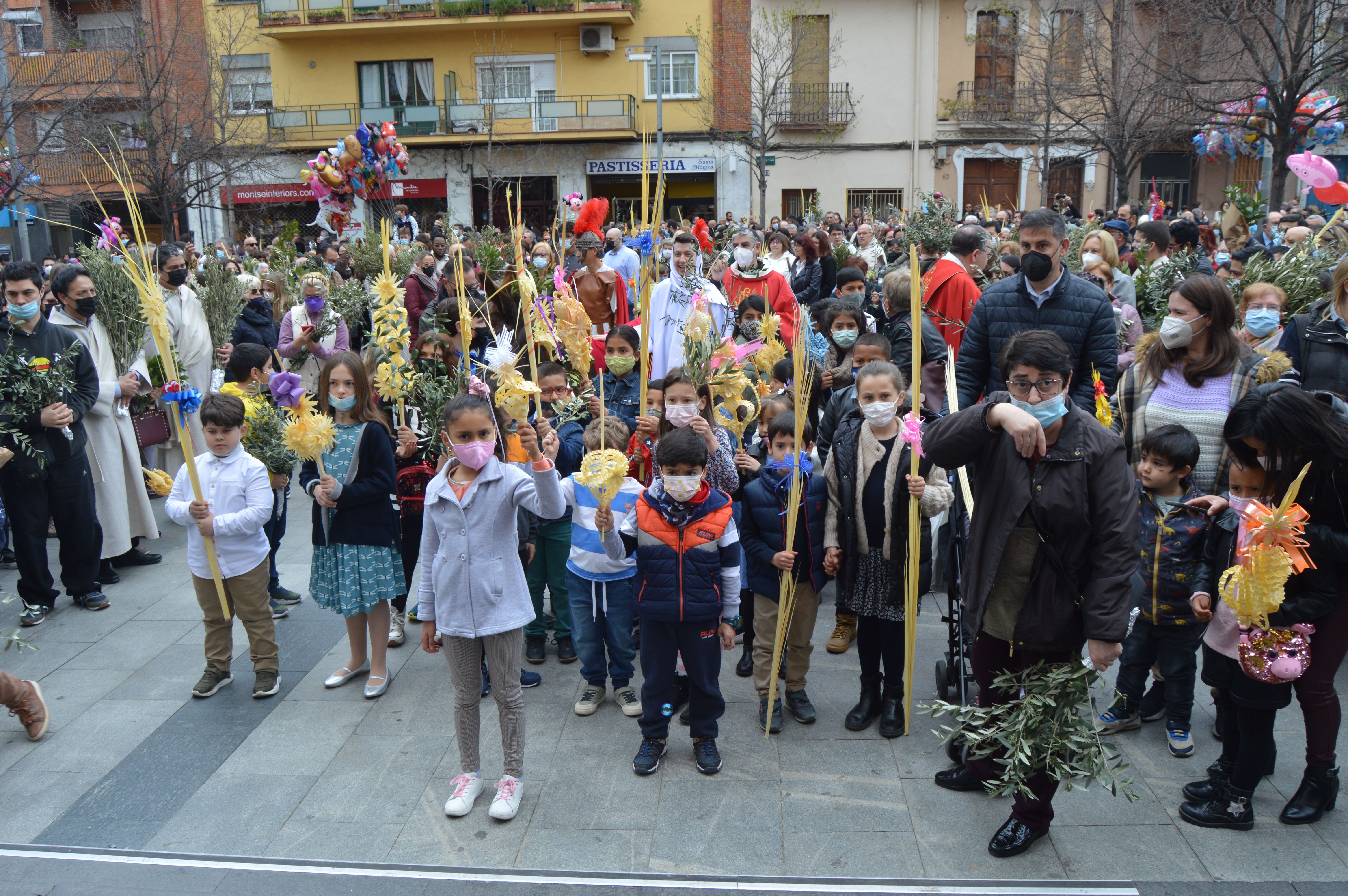 Processó i benedicció de rams en el diumenge de rams de Setmana Santa. FOTO: Nora Muñoz Otero