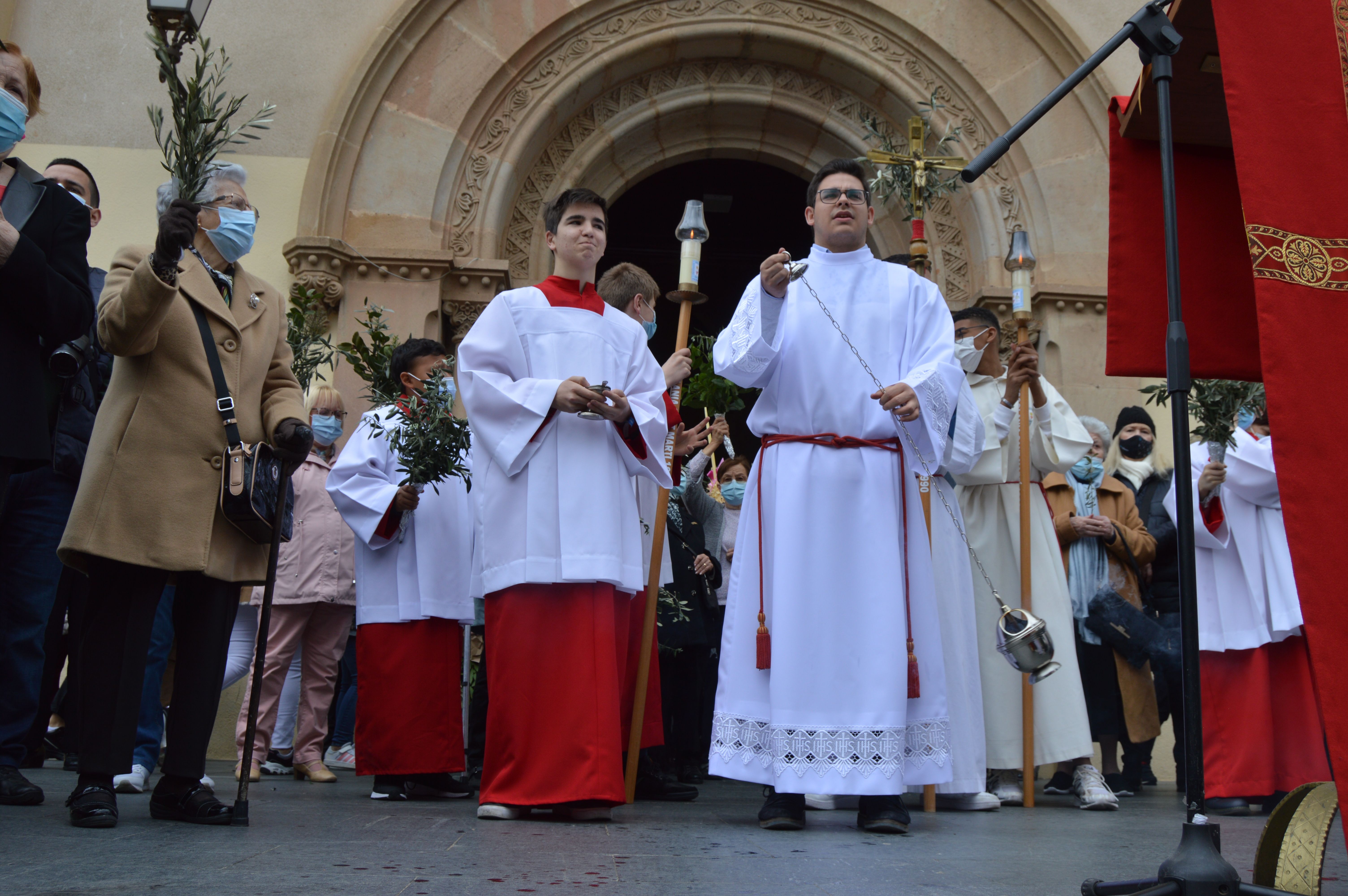 Processó i benedicció de rams en el diumenge de rams de Setmana Santa. FOTO: Nora Muñoz Otero