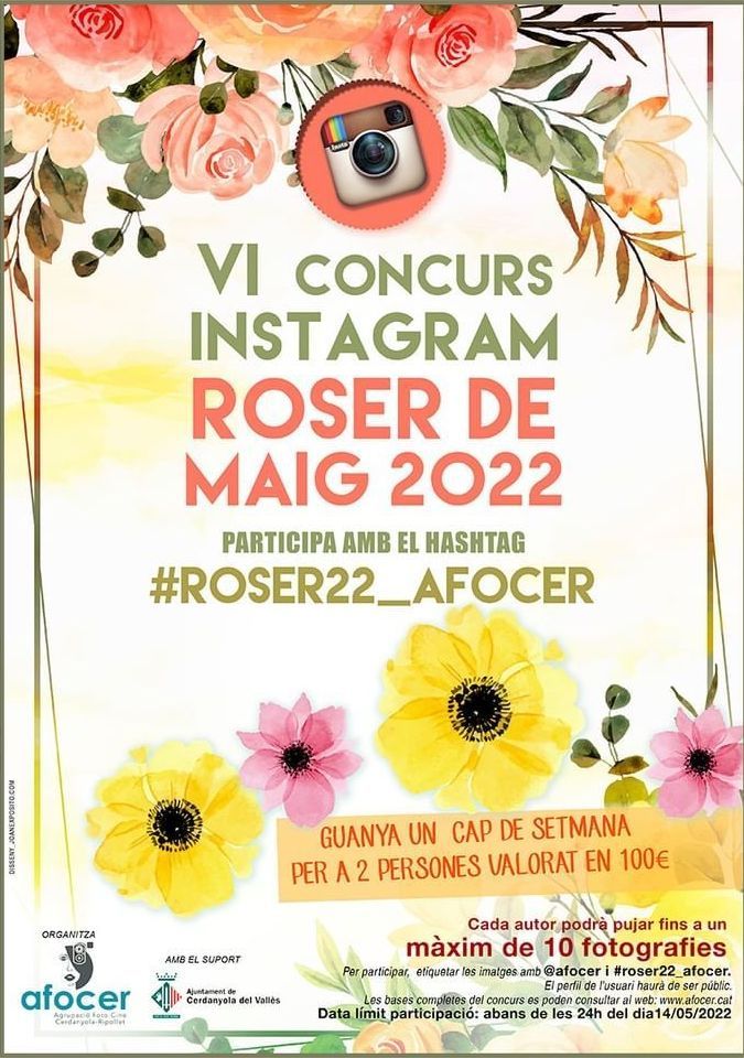 Cartell concurs instagram roser de maig 2022