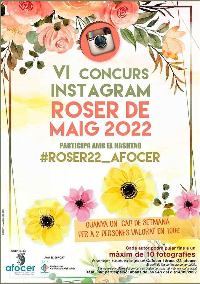 Cartell concurs instagram roser de maig 2022 Cartell concurs instagram roser de maig 2022
