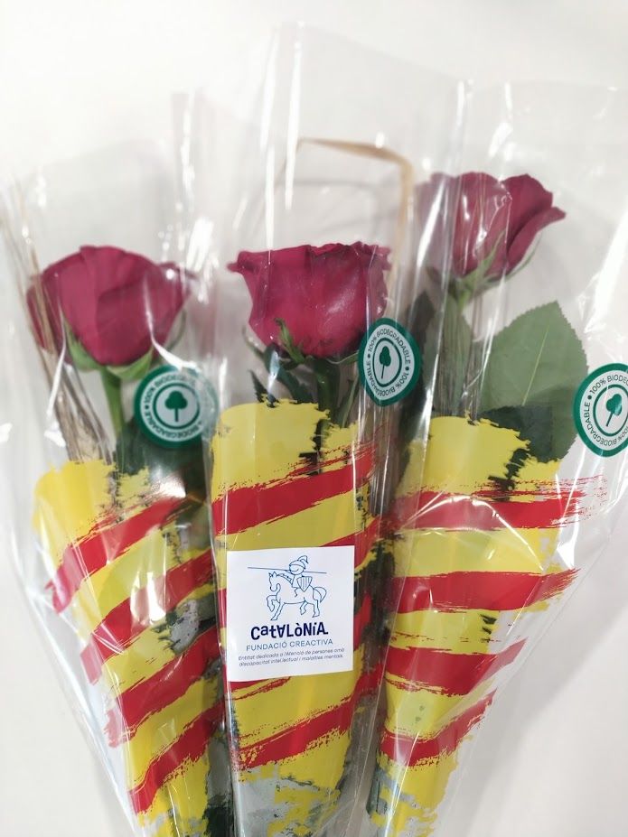 Roses de Sant Jordi de Catalònia fundació Creactiva. FOTO: Cedida Roses de Sant Jordi de Catalònia fundació Creactiva. FOTO: Cedida