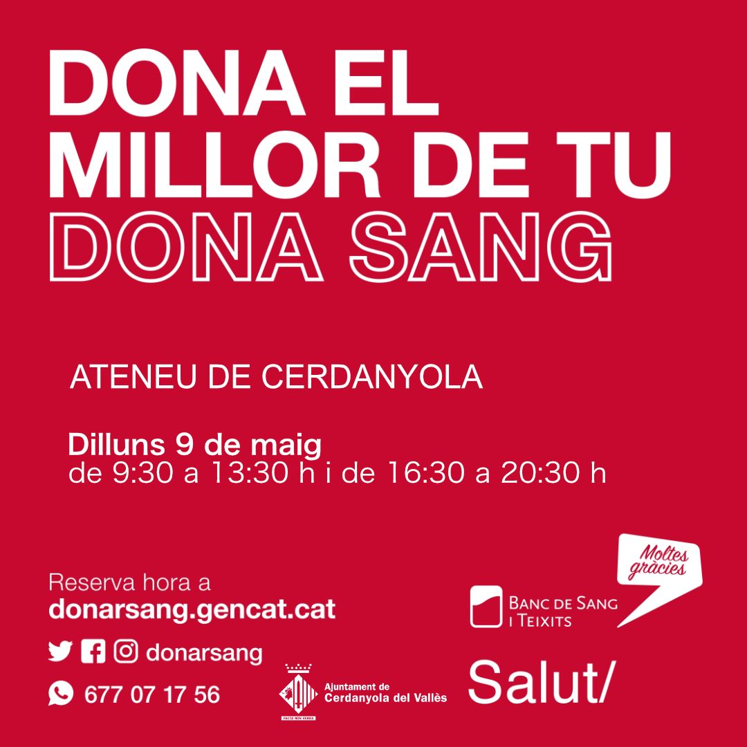 Cartell donacií sang 9 de maig