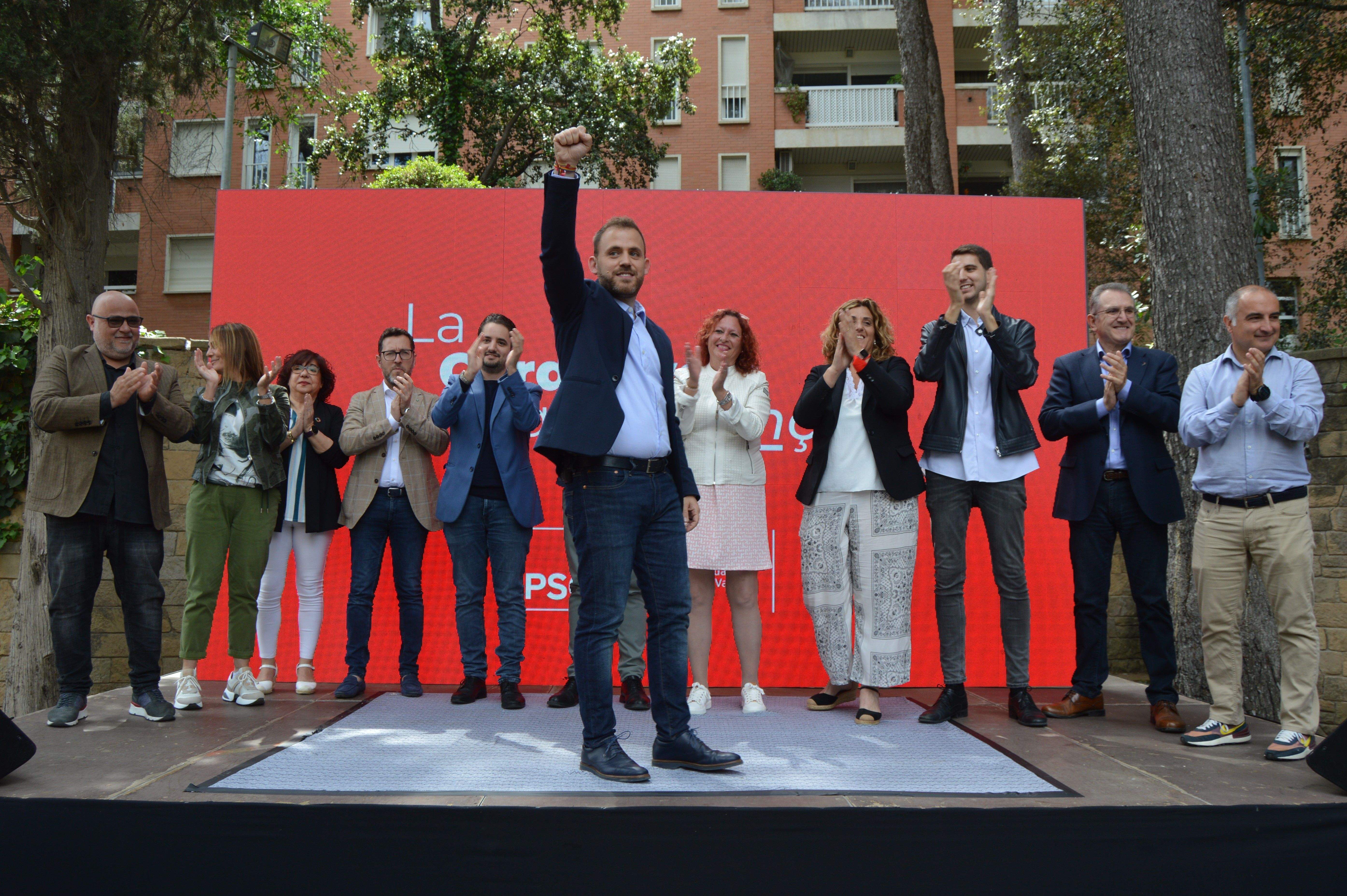 L'alcalde Carlos Cordón en la conferència del PSC amb el lema ‘La Cerdanyola que avança’. FOTO: Nora Muñoz Otero