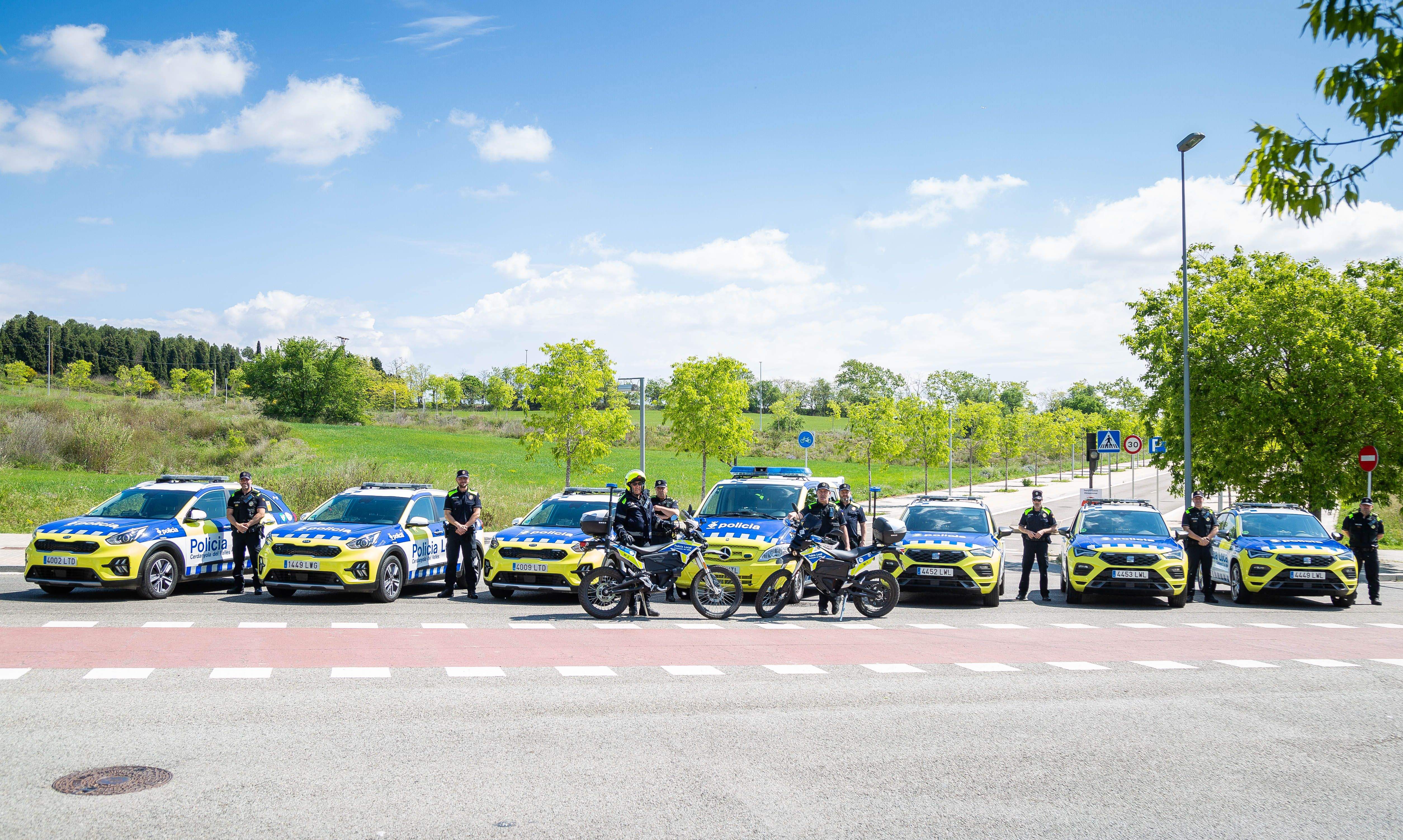Vehicles de la flota de la Policia Local. FOTO: Núria Puentes (Ajuntament de Cerdanyola)