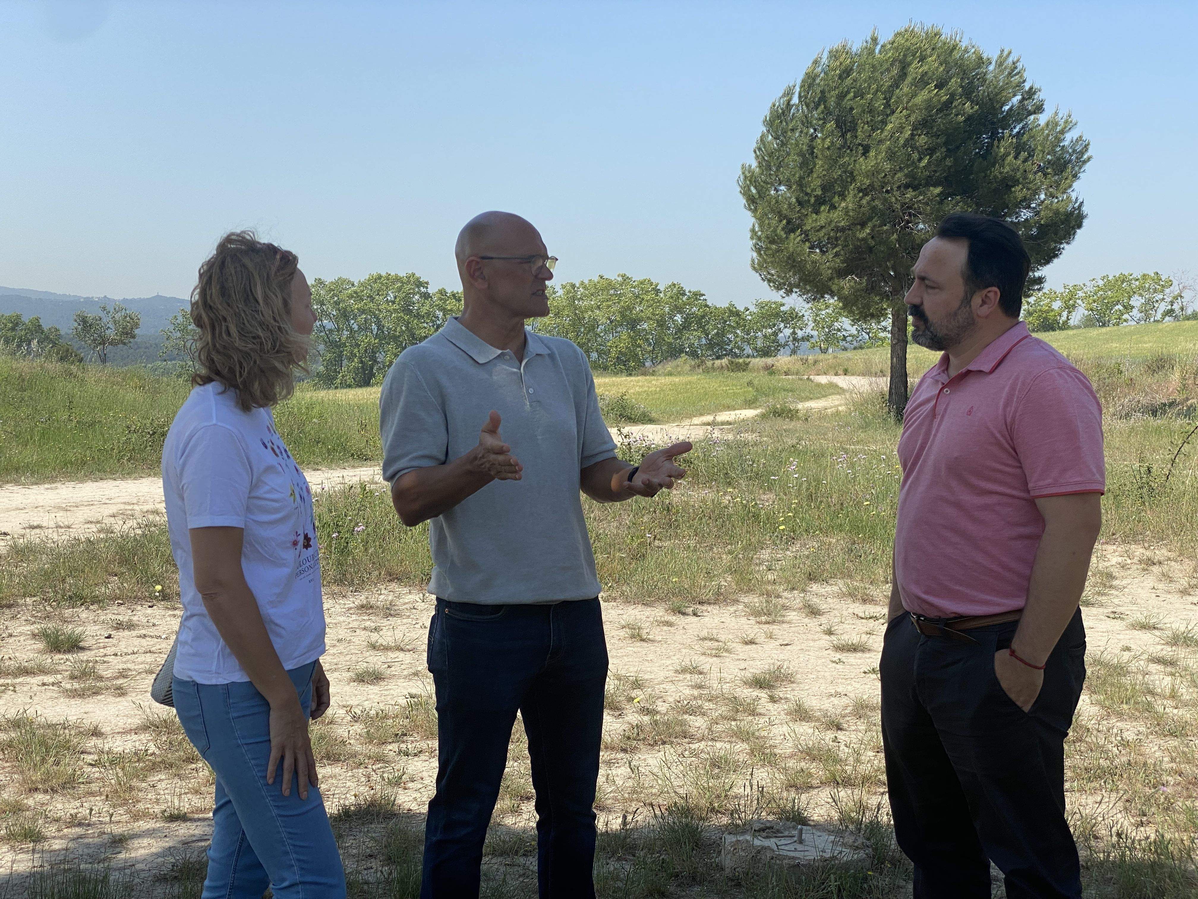 Carme Pina, Raül Romeva i Albert Turon al Centre Direccional. FOTO: Mónica GM