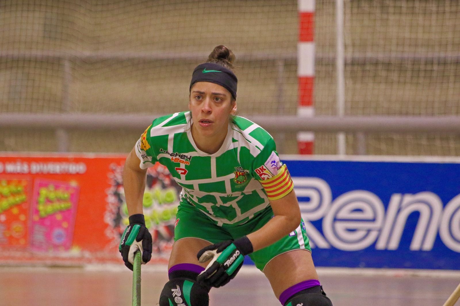 Laia Pera en un partit a Can Xarau. Laia Pera en un partit a Can Xarau.