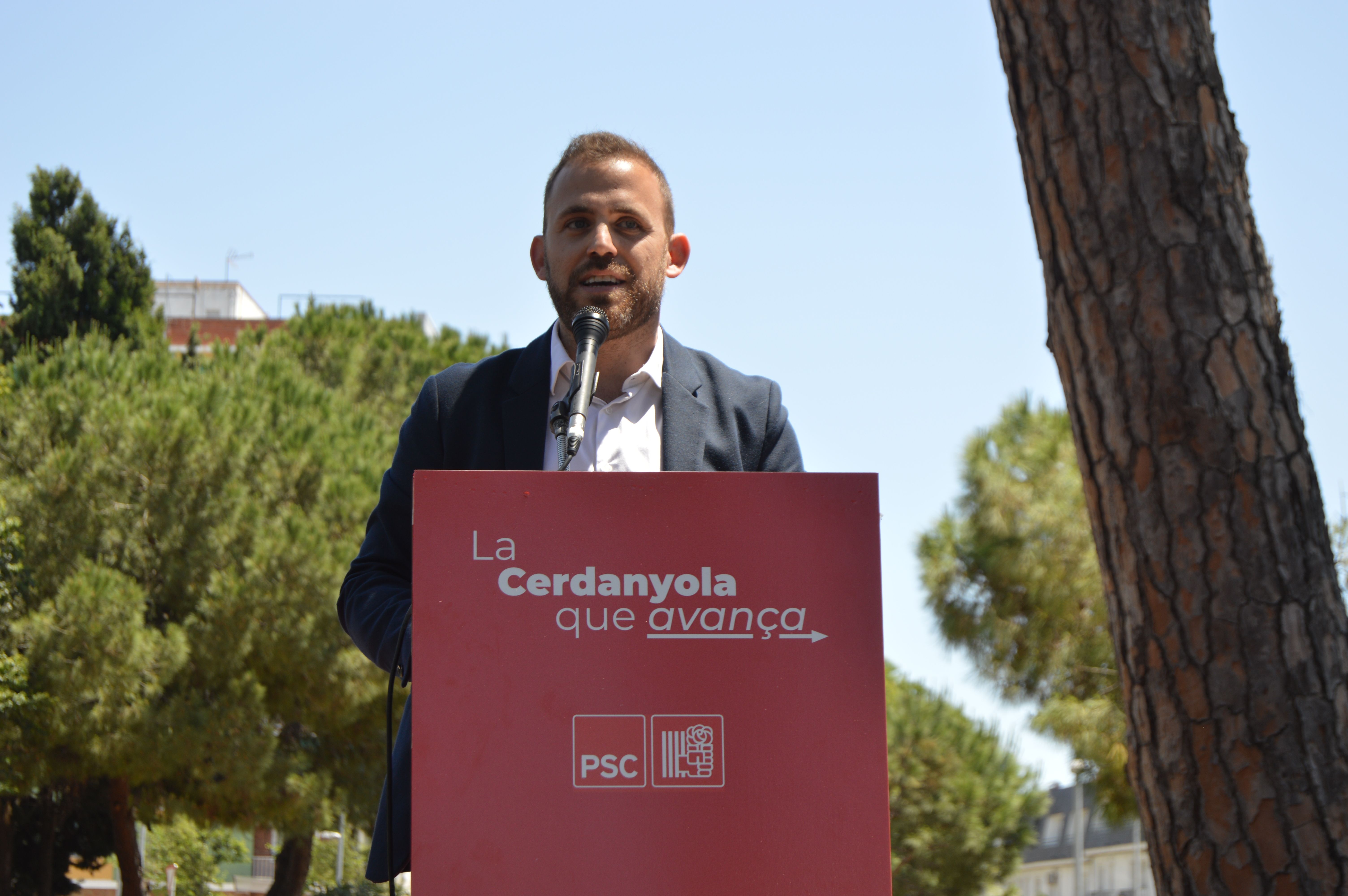 David González en la Festa de la Rosa del PSC. FOTO: Nora Muñoz Otero