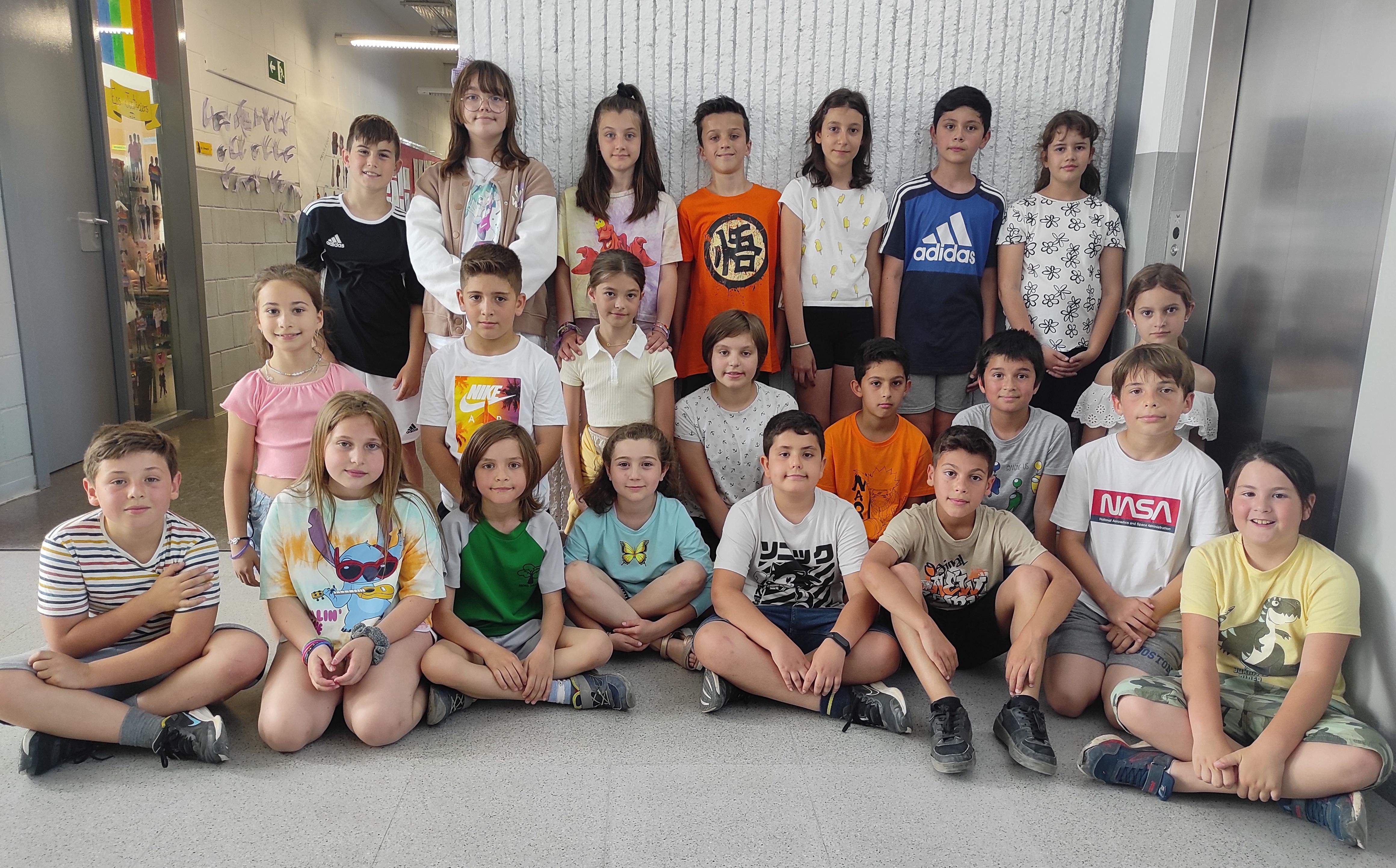 La classe de 4tA de l'Escola Saltells que vendrà productes benèfics. FOTO: Cedida