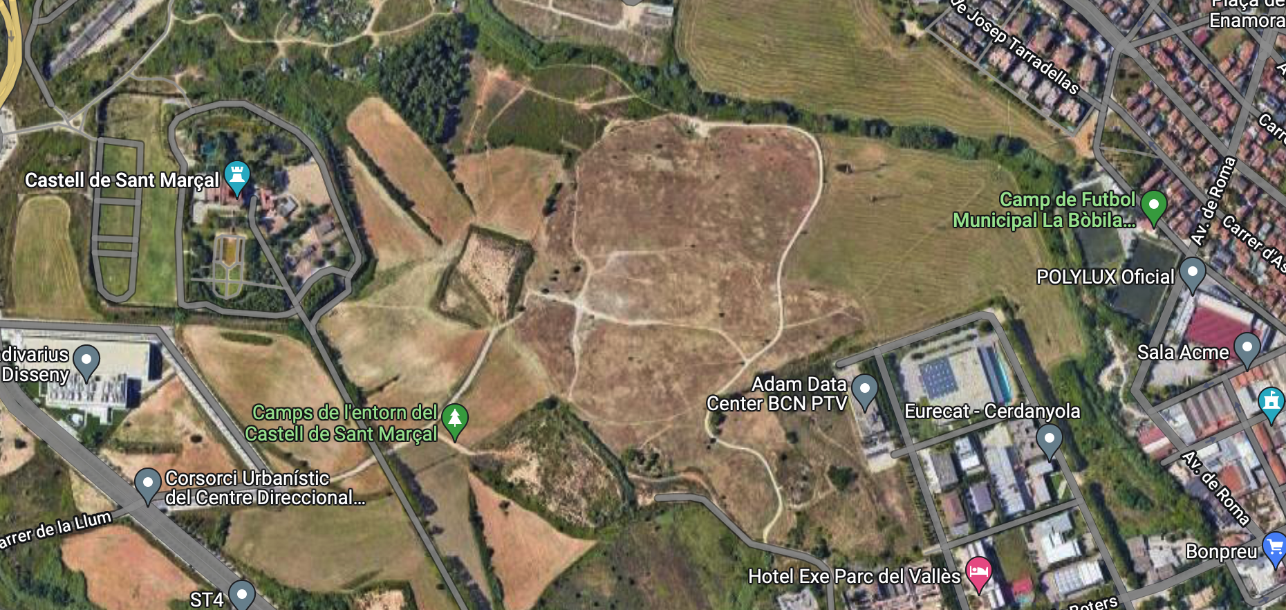 Zona on està l'abocador de Can Planas. FOTO: Google Maps