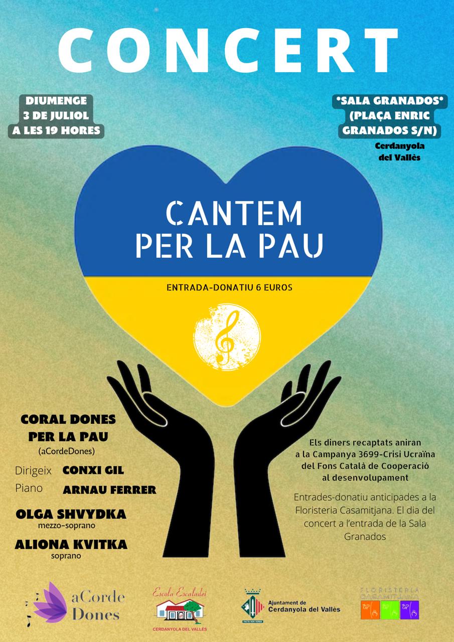 Cartell 'Cantem per la pau' Cartell 'Cantem per la pau'