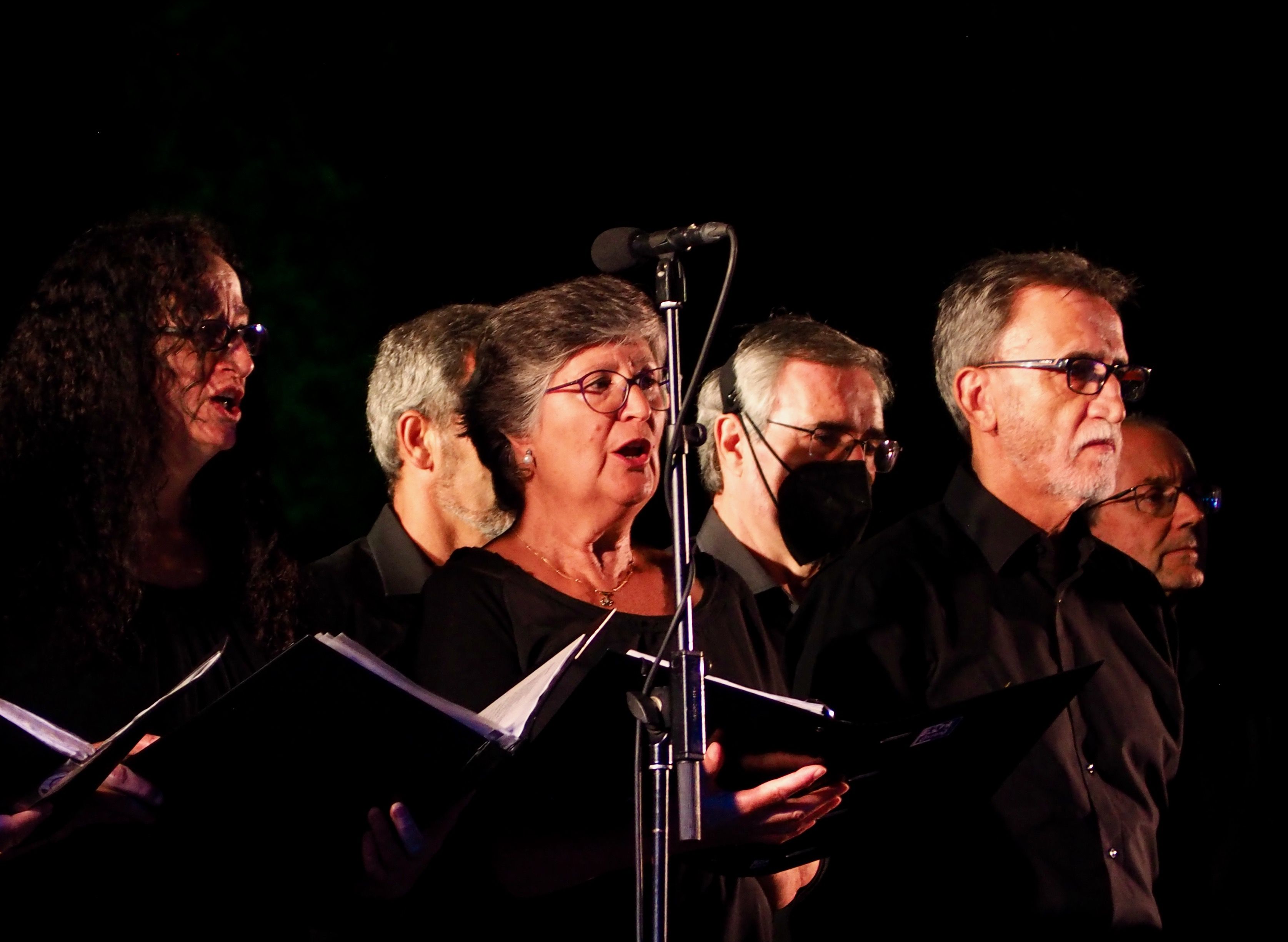 Cantants de la Coral de l'AMCV al Castell. FOTO: Mónica GM