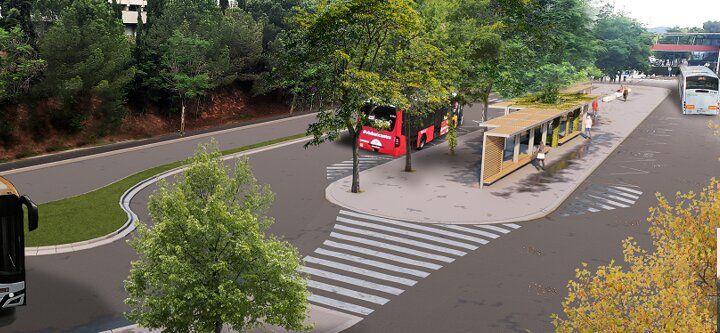 Autocars interurbans a la UAB. FOTO: ACN