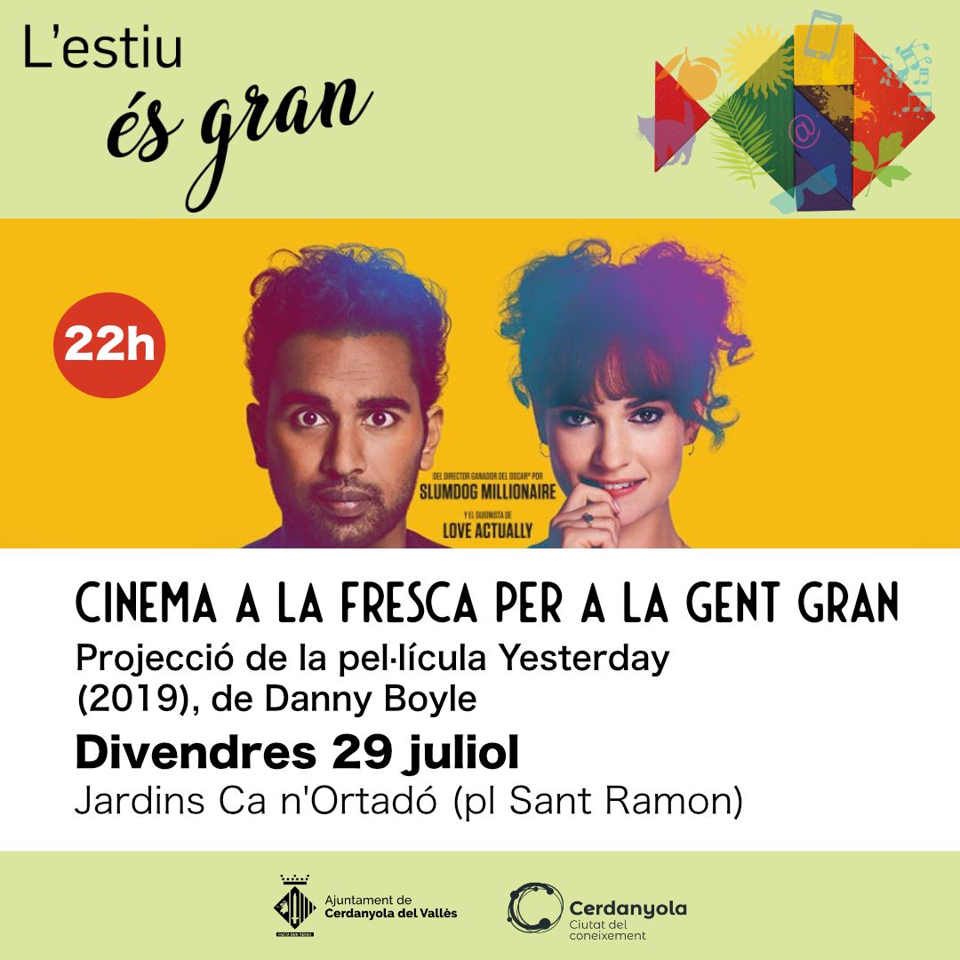 Cartell de cinema 'l'Estiu és gran'. FOTO. Ajuntament de Cerdanyola Cartell de cinema 'l'Estiu és gran'. FOTO. Ajuntament de Cerdanyola
