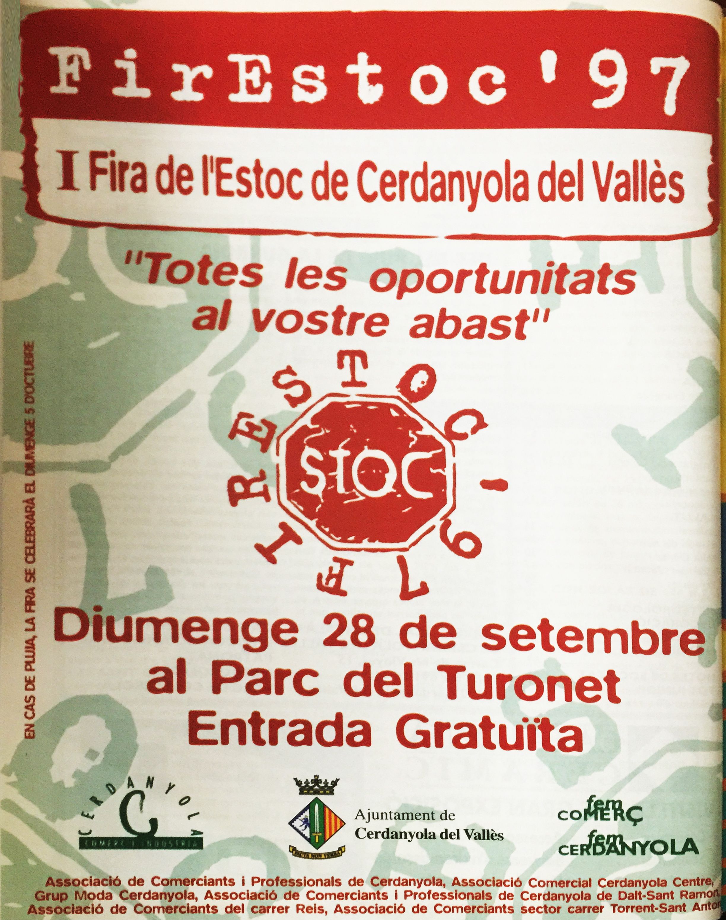 Primera Fira Firestoc a Cerdanyola del Vallès (anunci). FOTO: Arxiu, TOT número 526 (setembre de 1997)