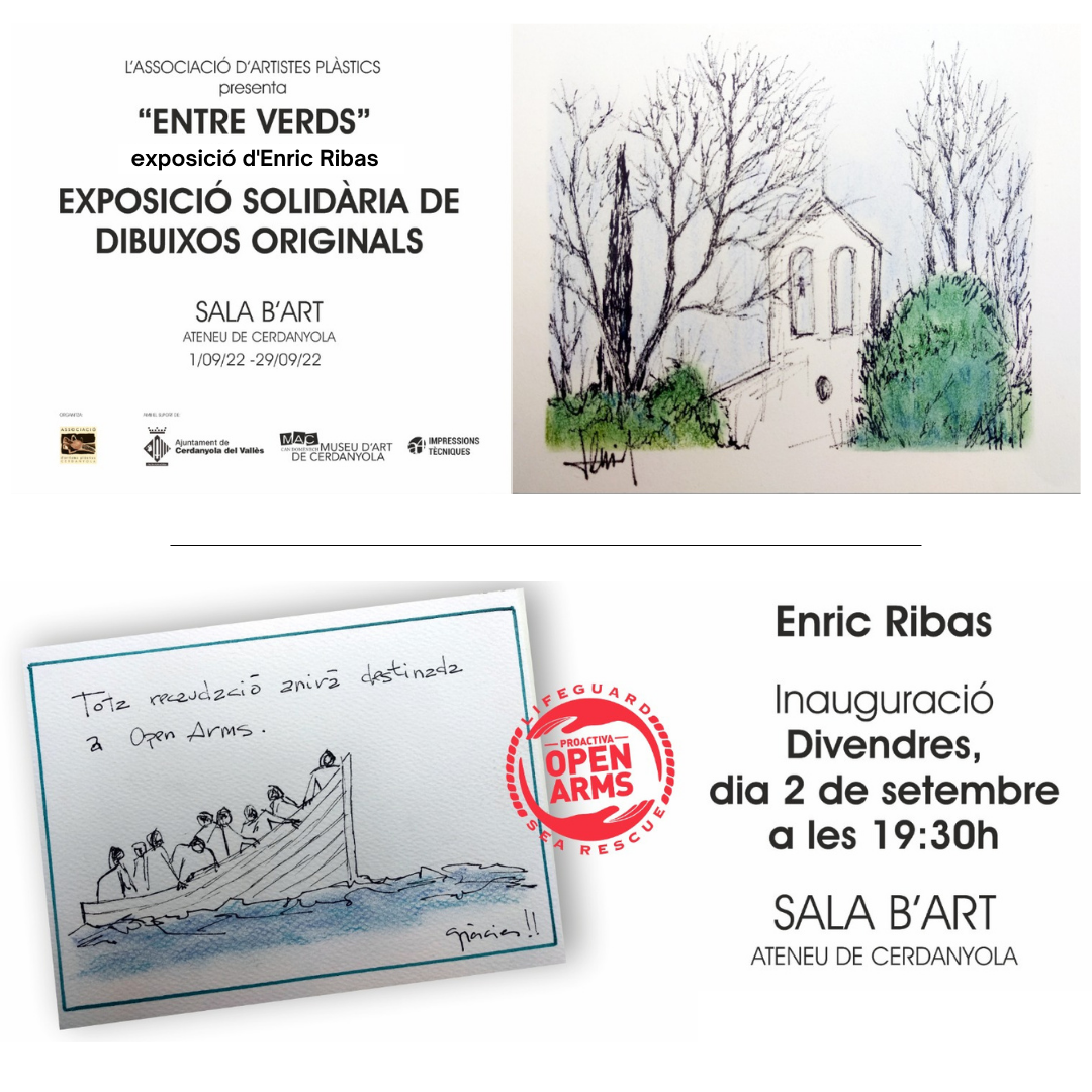 Cartell exposició dibuixos Enric Ribas Cartell exposició dibuixos Enric Ribas