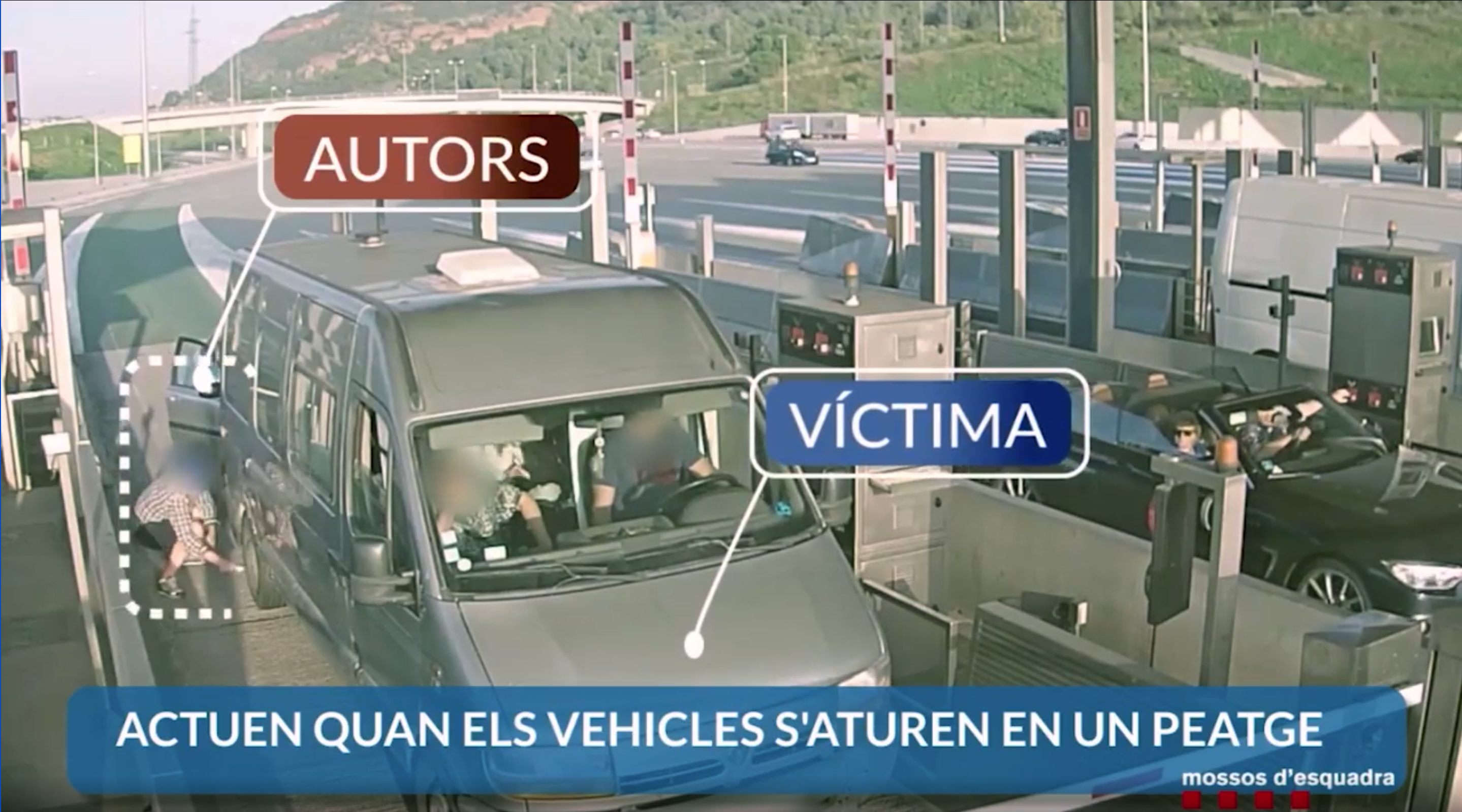 Robatori real en un peatge. FOTO: Mossos d'Esquadra Robatori real en un peatge. FOTO: Mossos d'Esquadra