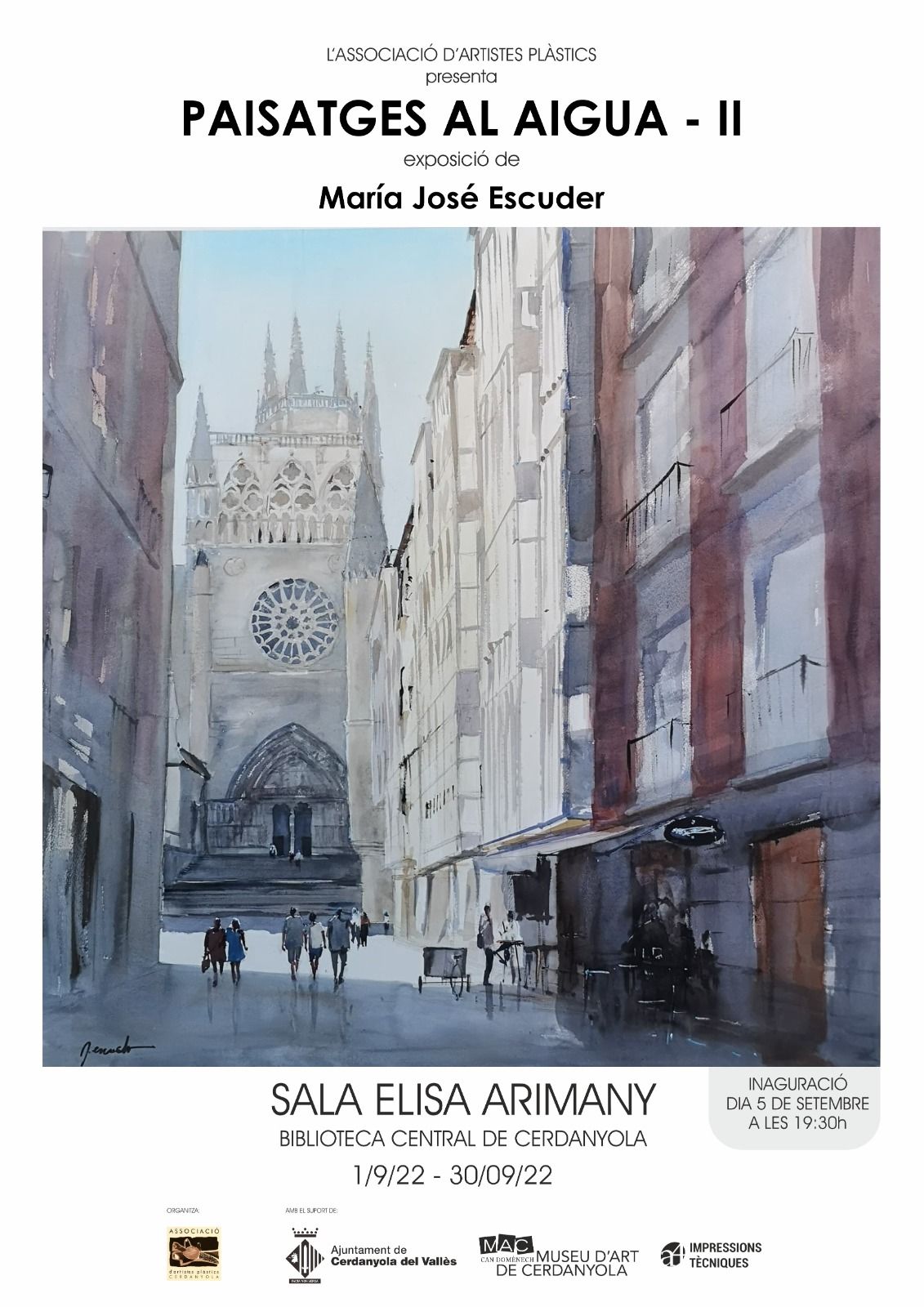 L'exposició 'Paisatges a l'aigua' s'inaugura el 5 de setembre. FOTO: Cedida L'exposició 'Paisatges a l'aigua' s'inaugura el 5 de setembre. FOTO: Cedida